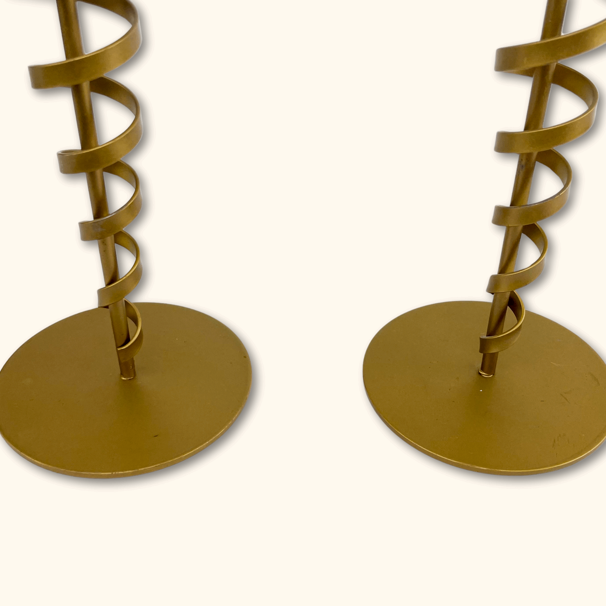 Gold Tea Light Twisted Tea Light Holders - Set of 2 - - Candles & candle holders