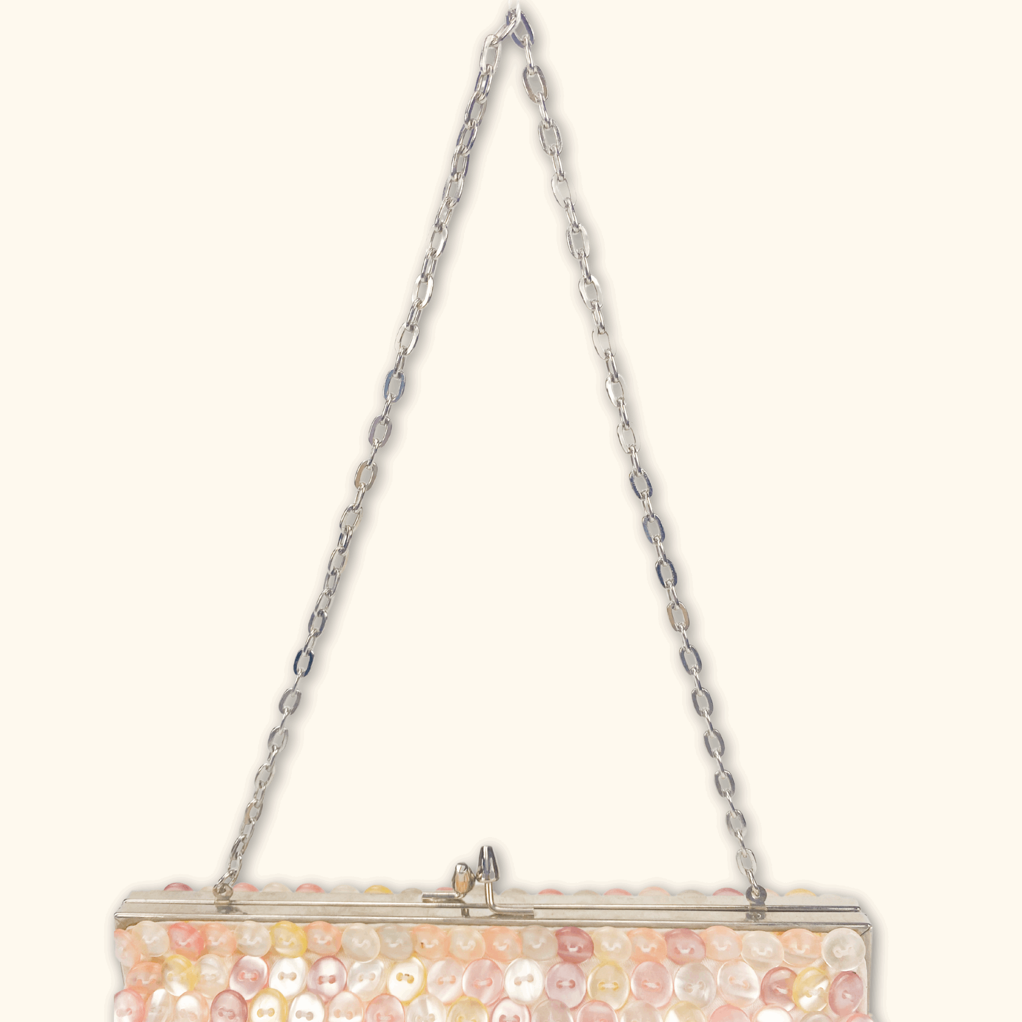 Handmade Pink Button Shoulder Bag -  - Bags