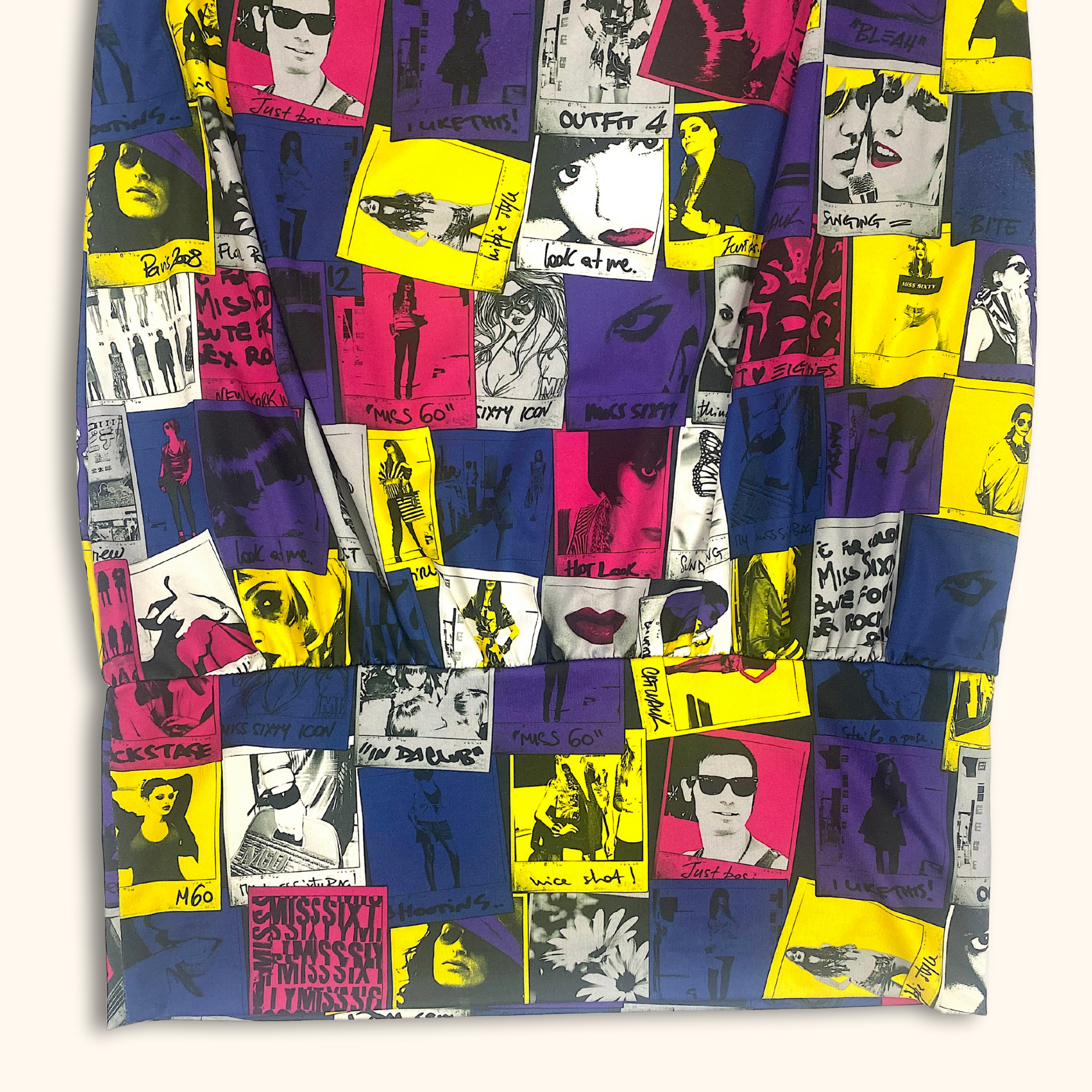 Vintage Miss Sixty Y2K Pop Art Puff Sleeve Mini Dress - Size XS -  - Dresses