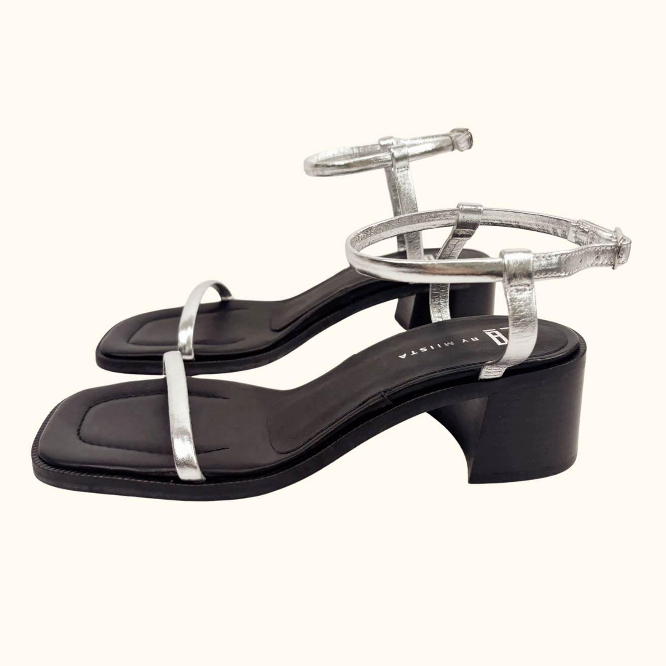 E8 By Miista Petia Silver Sandals - Size 7 Miista