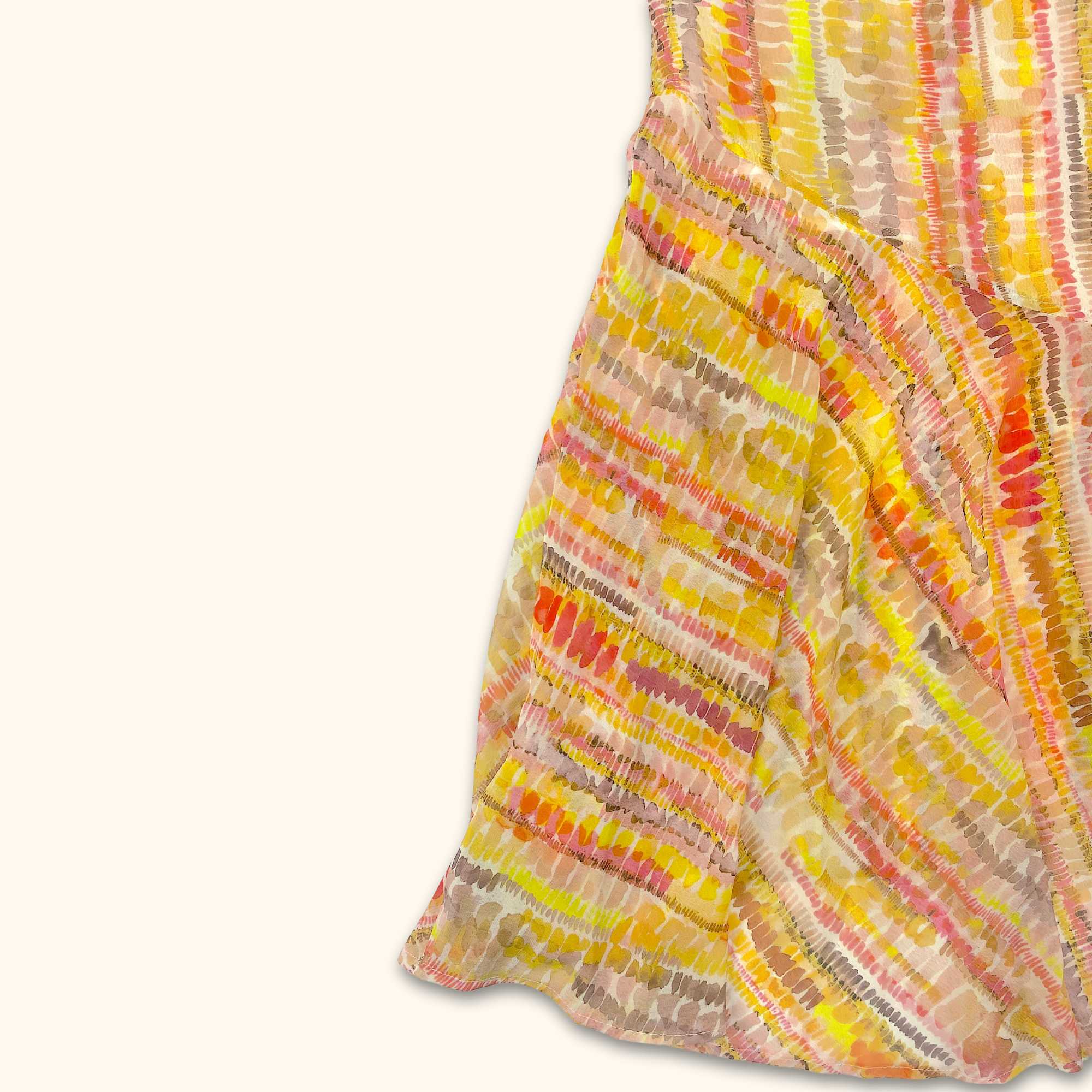 Religion Lustrous Yellow Asymmetric Midi Skirt - Size 8 - - Skirts