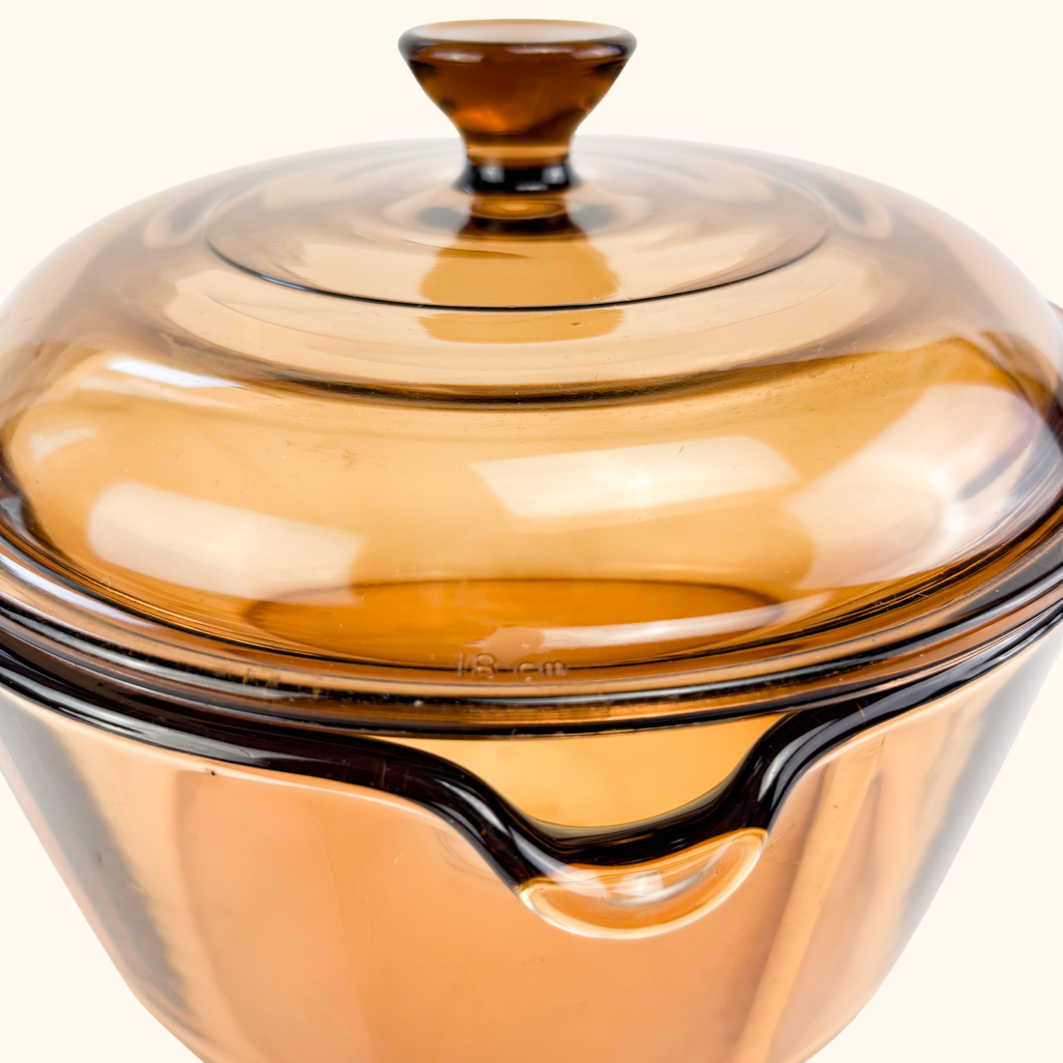 Vision Corning France Amber Glass Pan Skillet Set Vision Corning