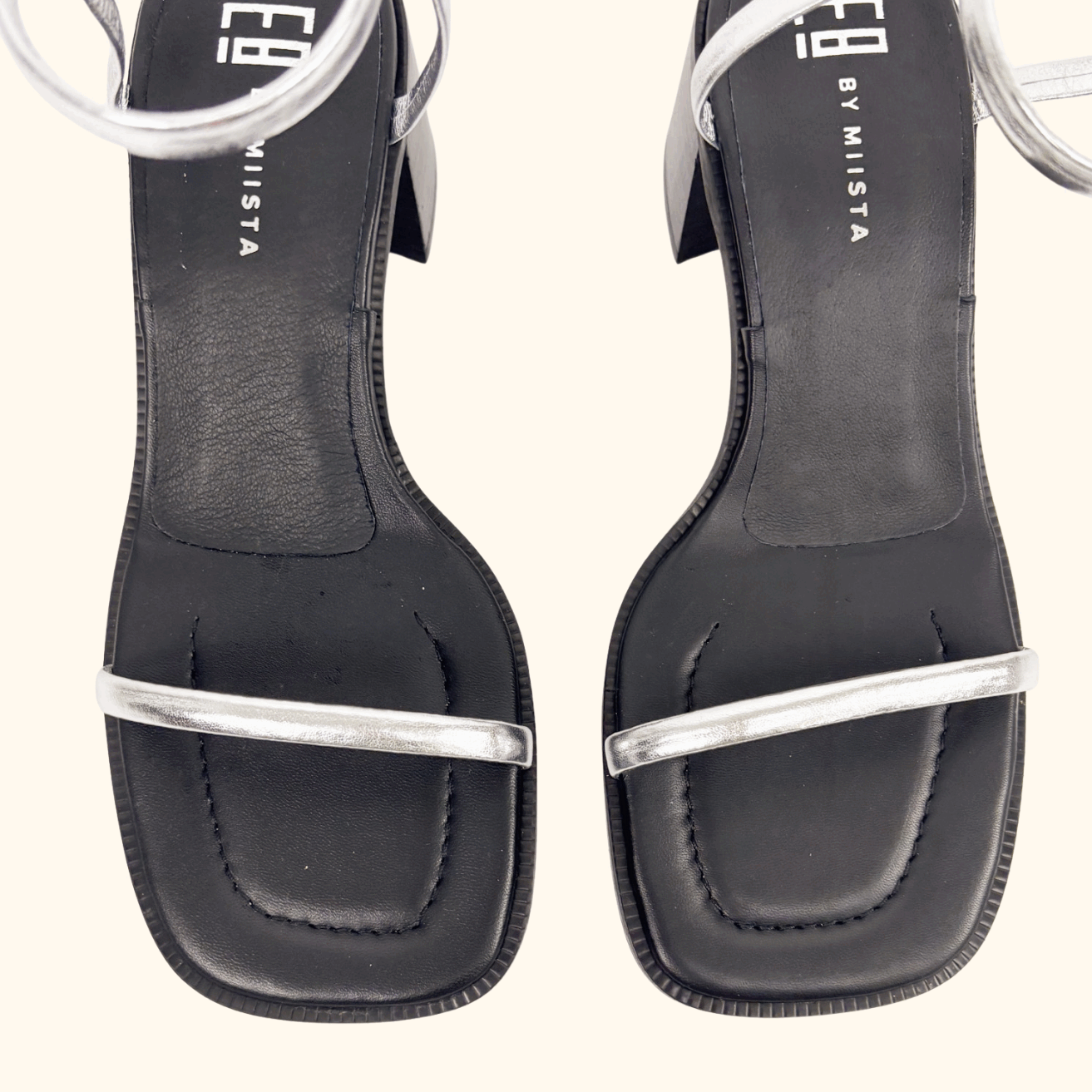 E8 By Miista Petia Silver Sandals - Size 7 Miista