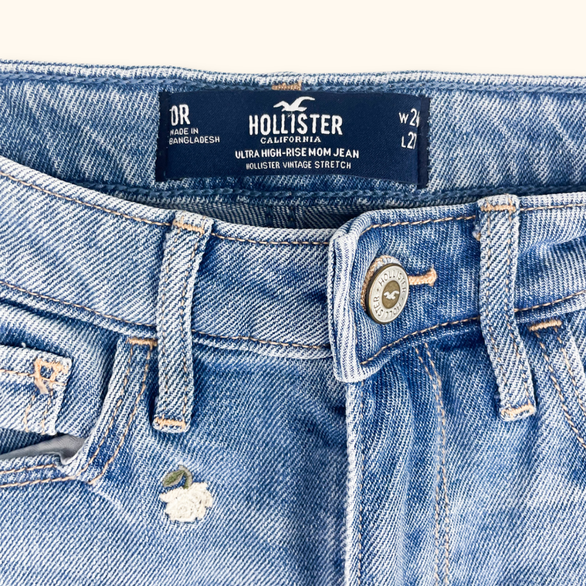 Hollister High Waist Floral Mom Jeans - Size W24