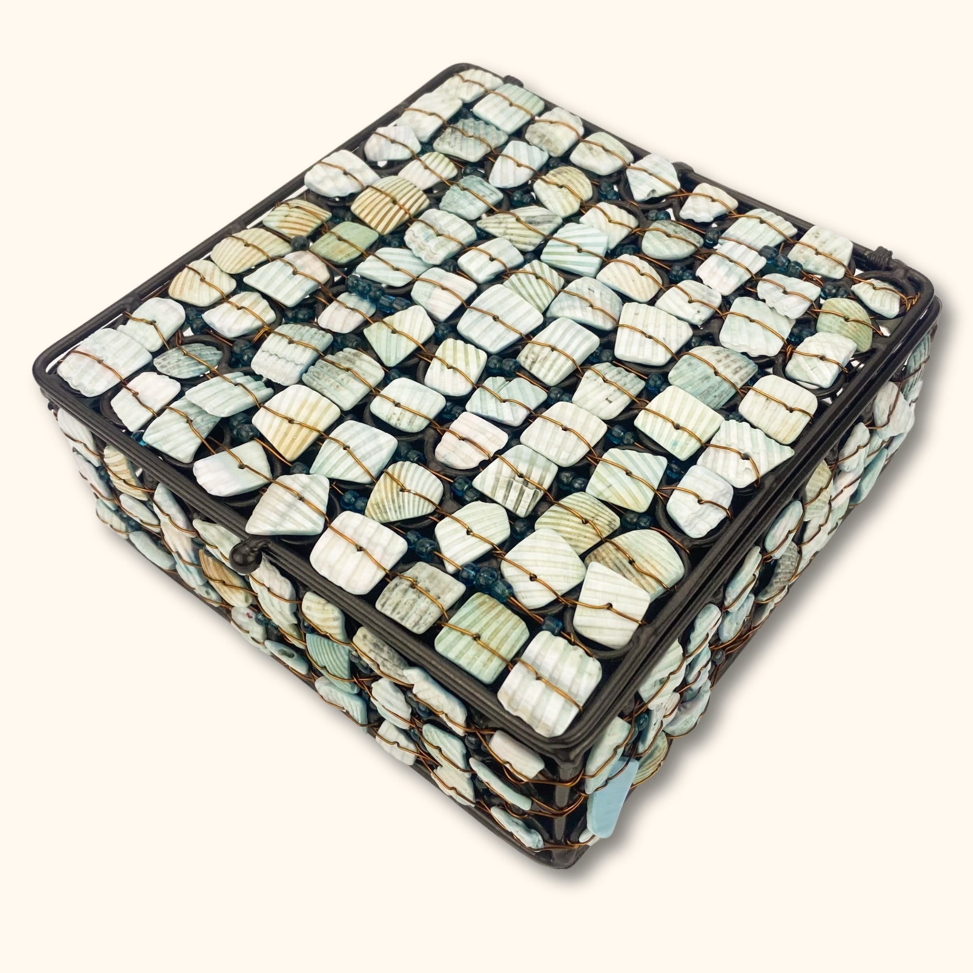 Shell Metal Trinket Jewellery Box -  - Decoration