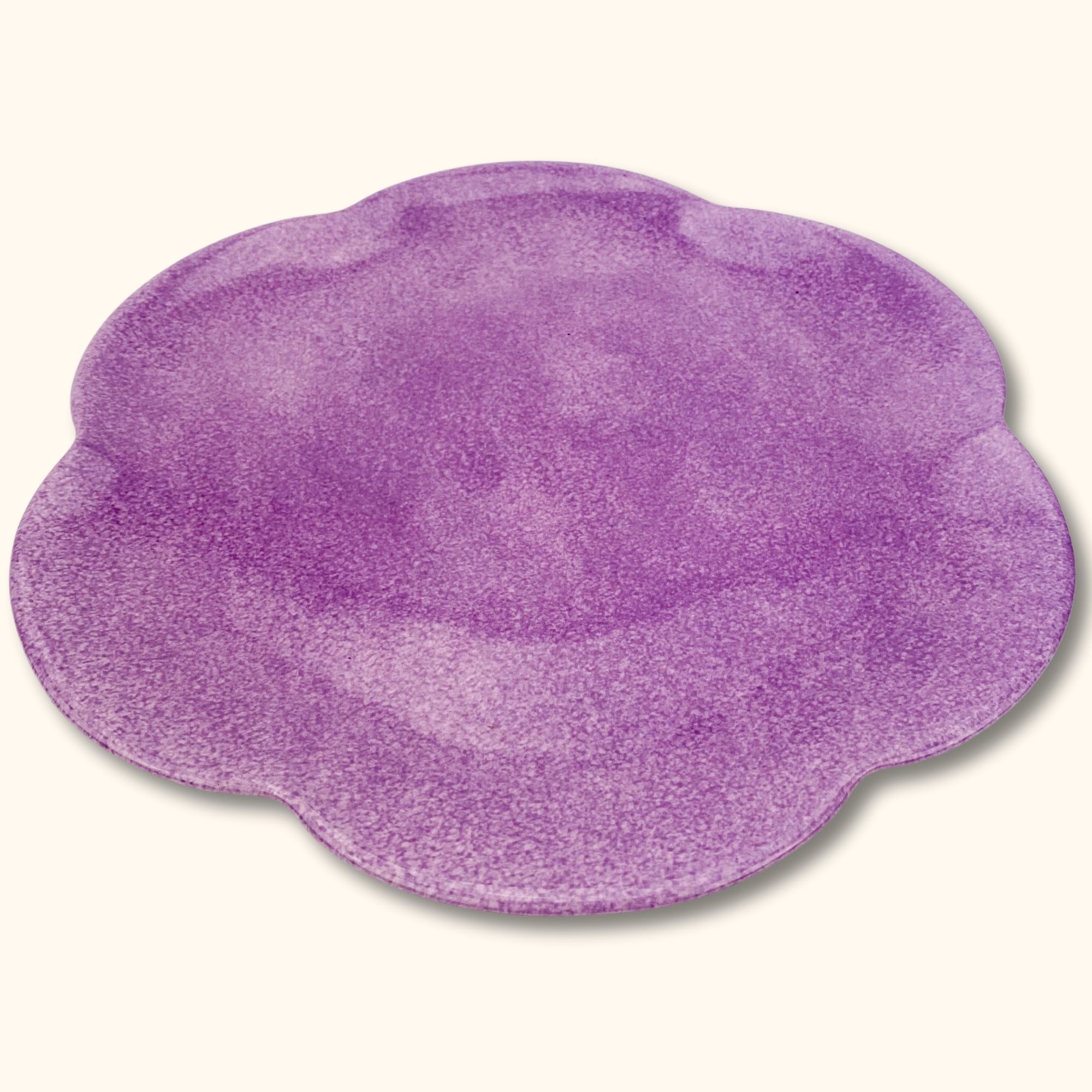Maryse Boxer Purple Flower Serving Plate - - Dishware