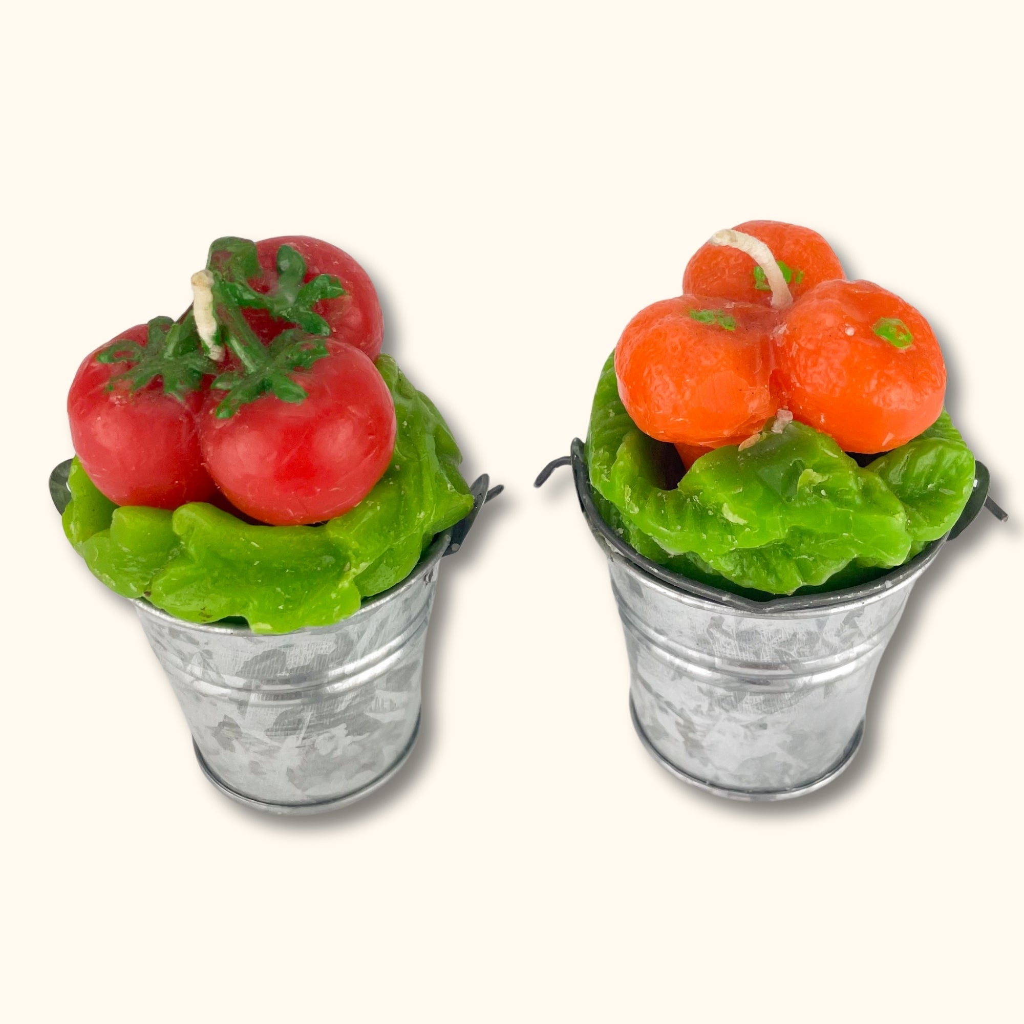 Unique Fruit Shaped Candles Tomato and Orange - - Candles