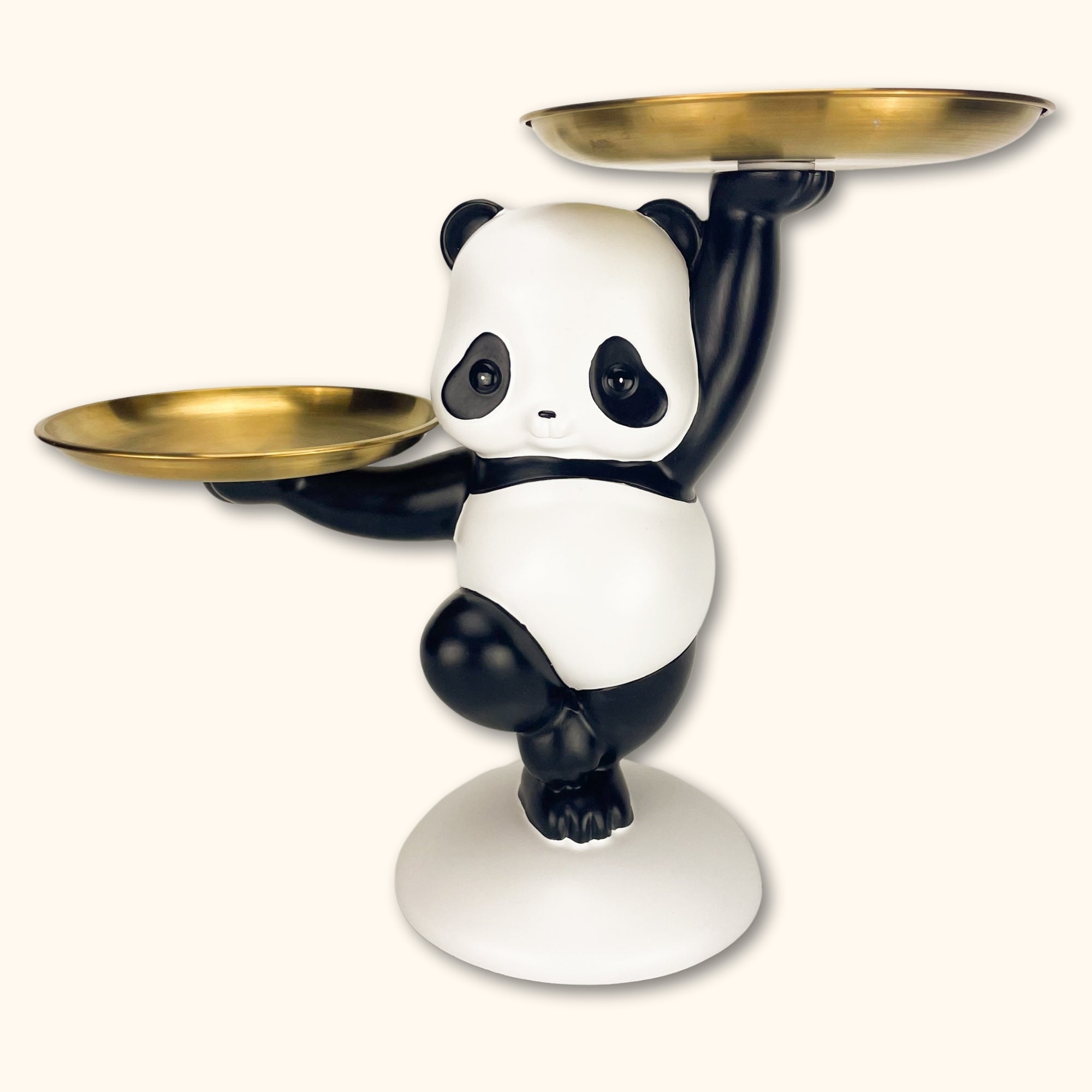 Panda Ornament Holder with Gold Trays - - Ornaments