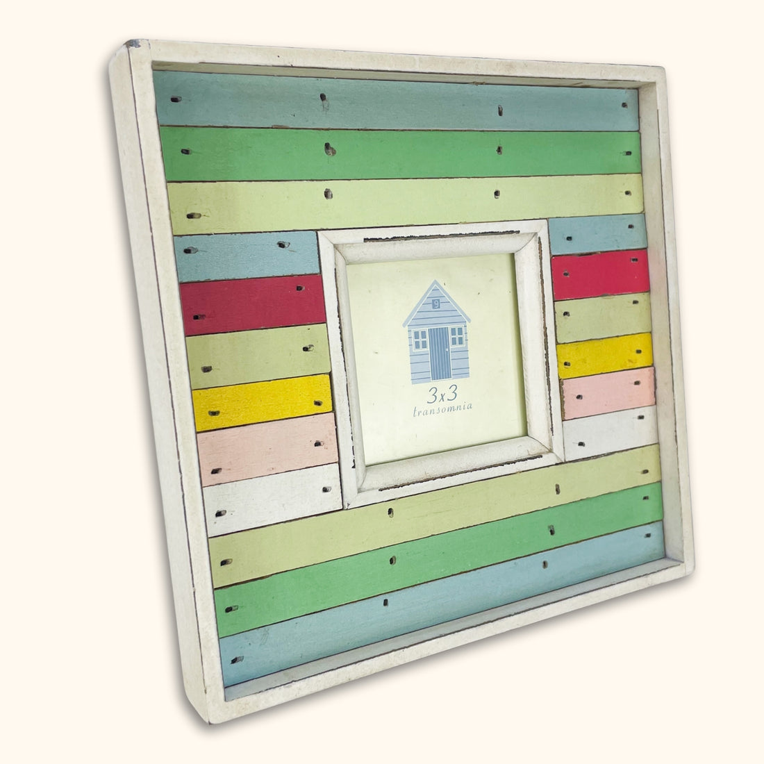 Striped Colourful Wooden Square Picture Frame -  - Frames