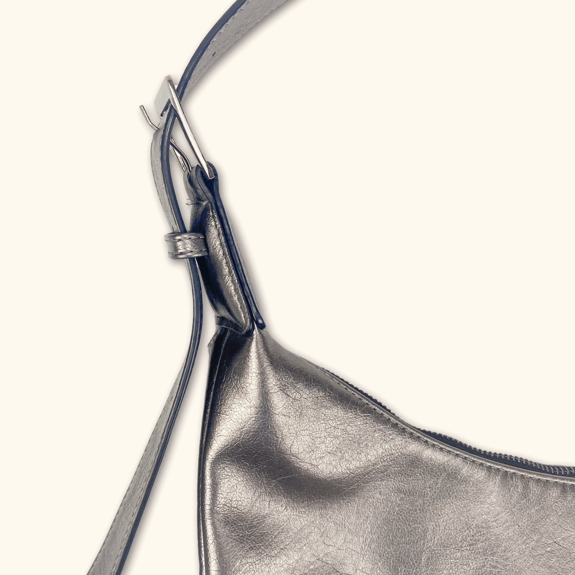 Stradivarius Metallic Slouch Shoulder Bag -  - Bags