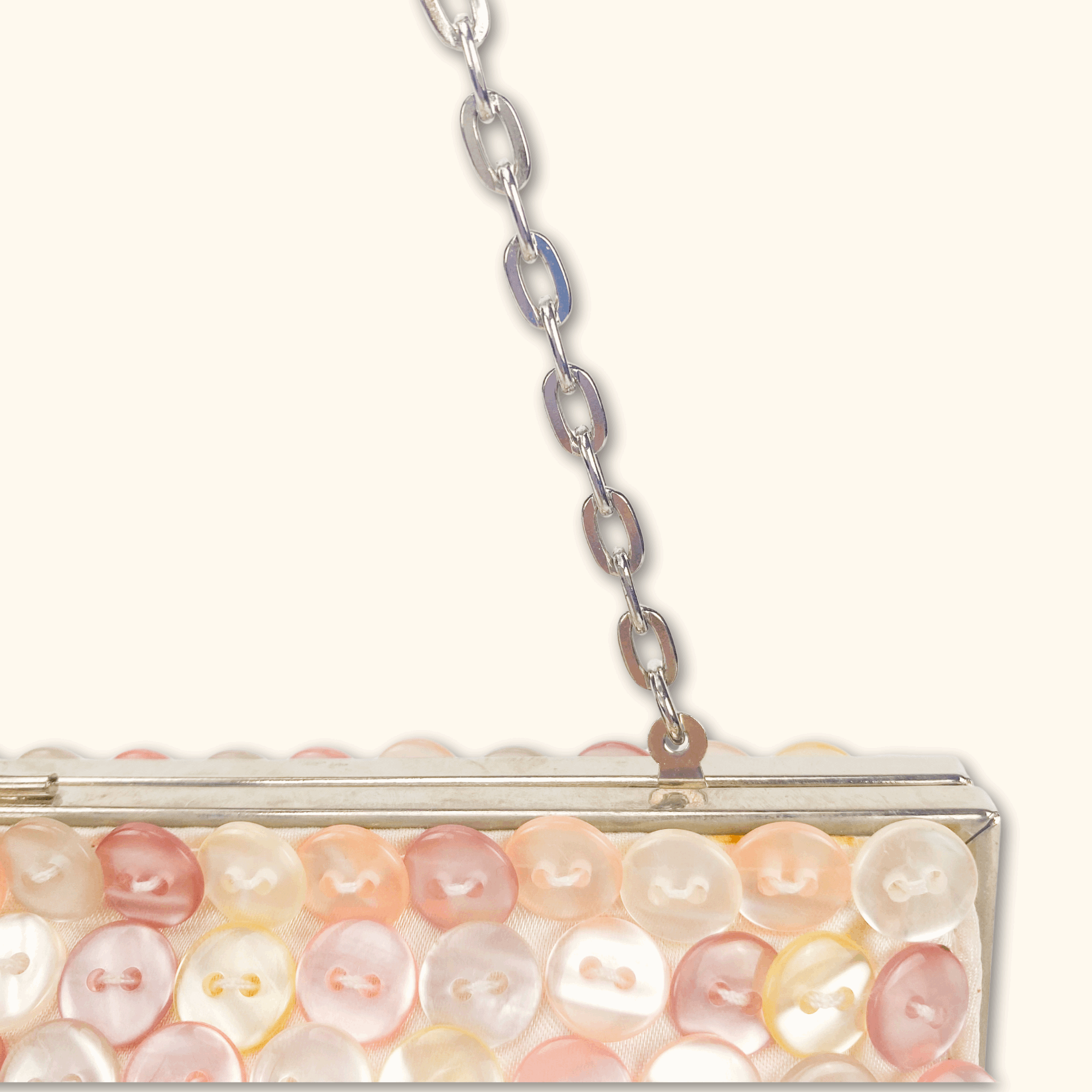 Handmade Pink Button Shoulder Bag -  - Bags