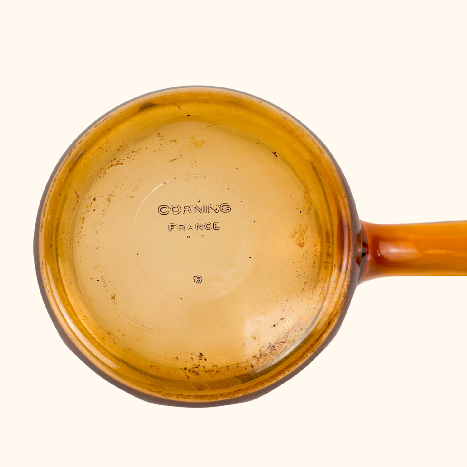 Vision Corning France Amber Glass Pan Skillet Set Vision Corning