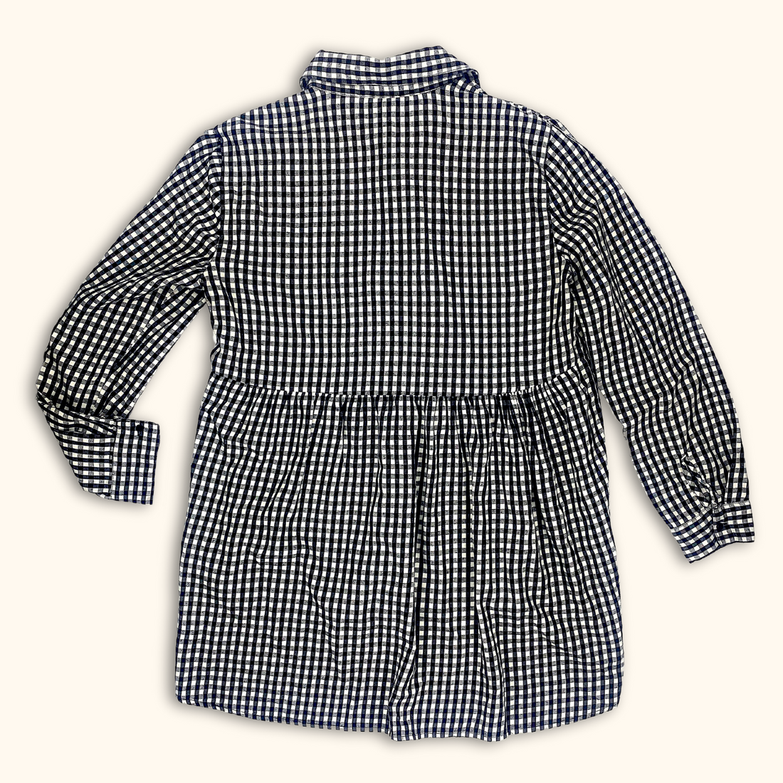 Zara Black and White Peplum Long Sleeve Shirt - Size Large -  - Tops & Shirts