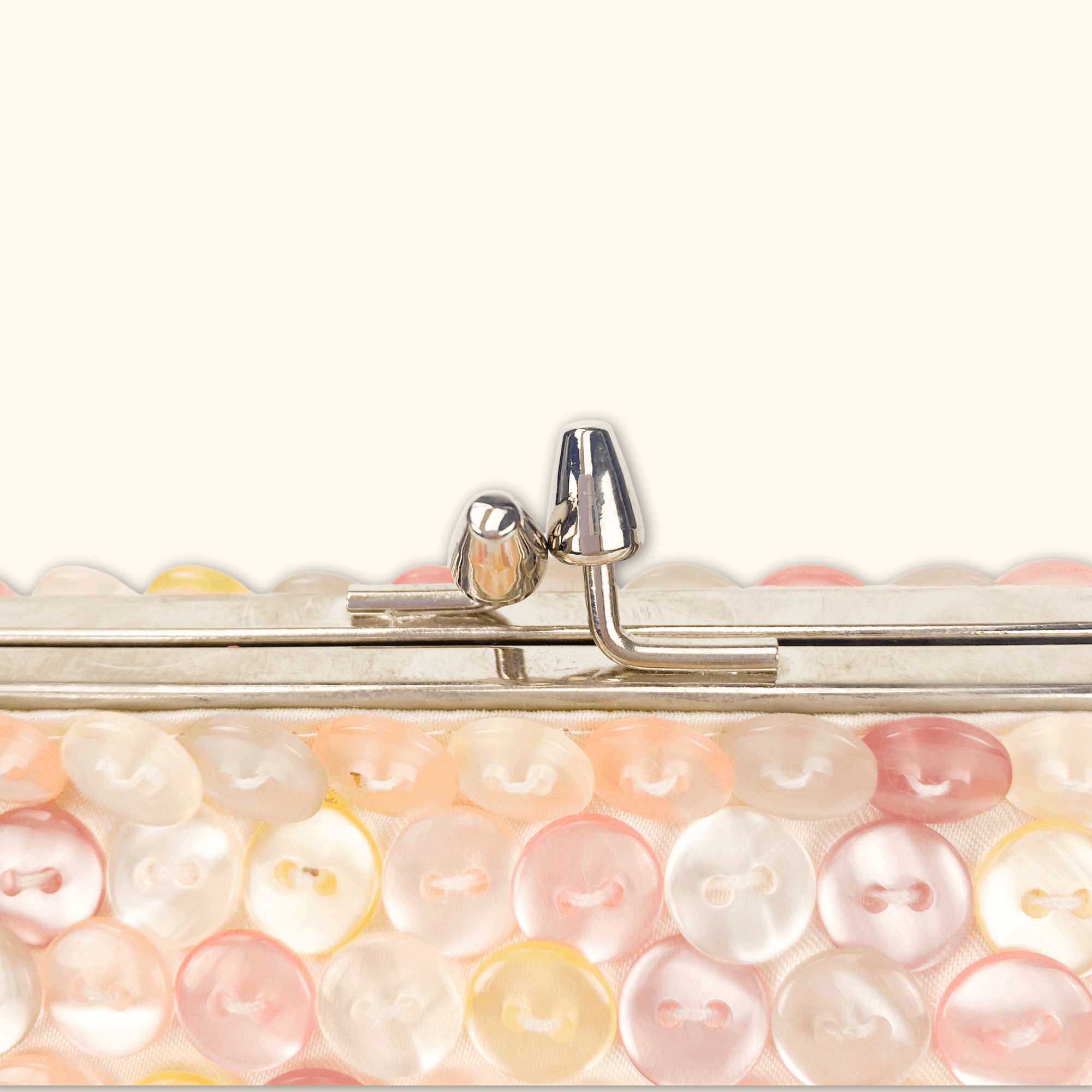 Handmade Pink Button Shoulder Bag -  - Bags