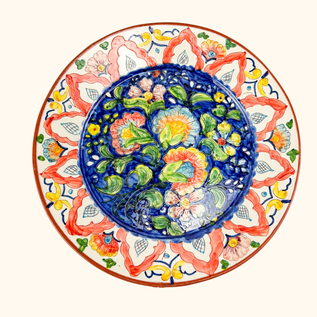 Olaria Terracotta Clay Large Serving Platter Sunshine Thrift