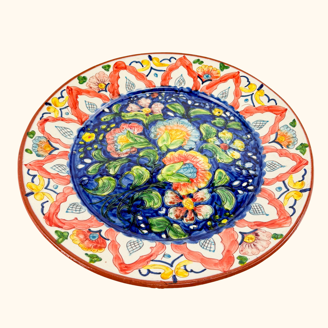 Olaria Terracotta Clay Large Serving Platter Sunshine Thrift