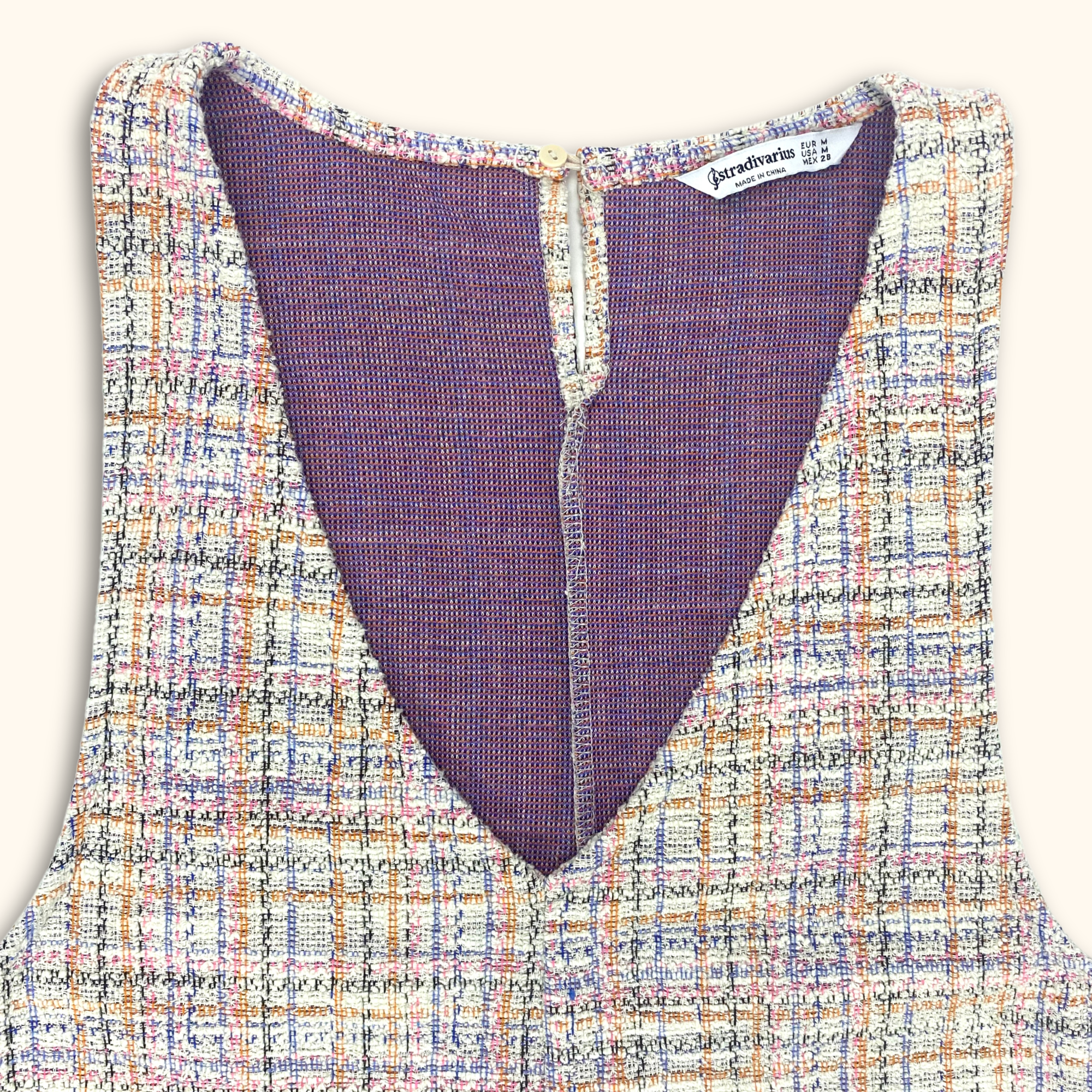 Stradivarius Tweed Look Playsuit Romper - Size 8 -  - Playsuits