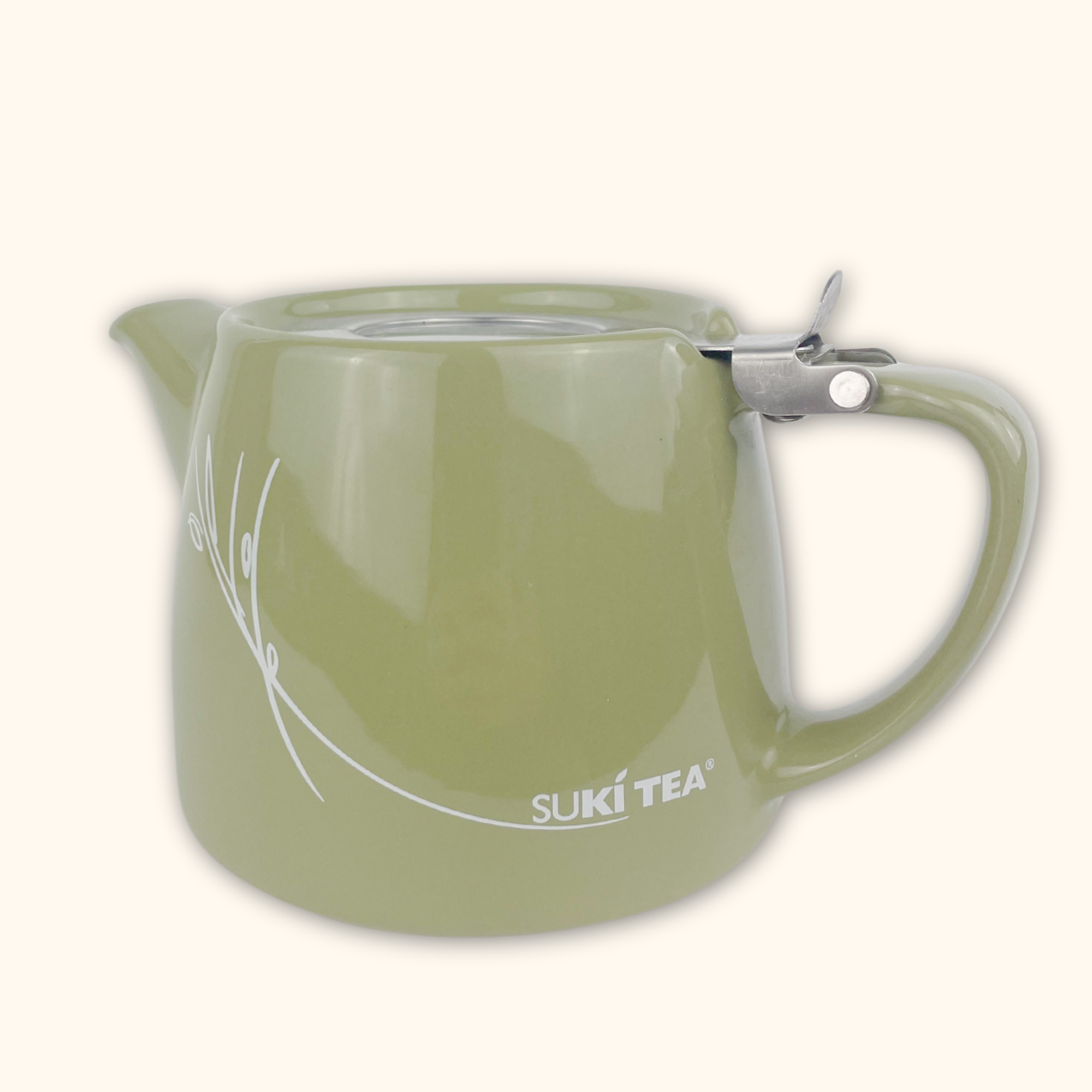 Sage Green For Life Suki Ceramic Tea Pot - - Kitchenware