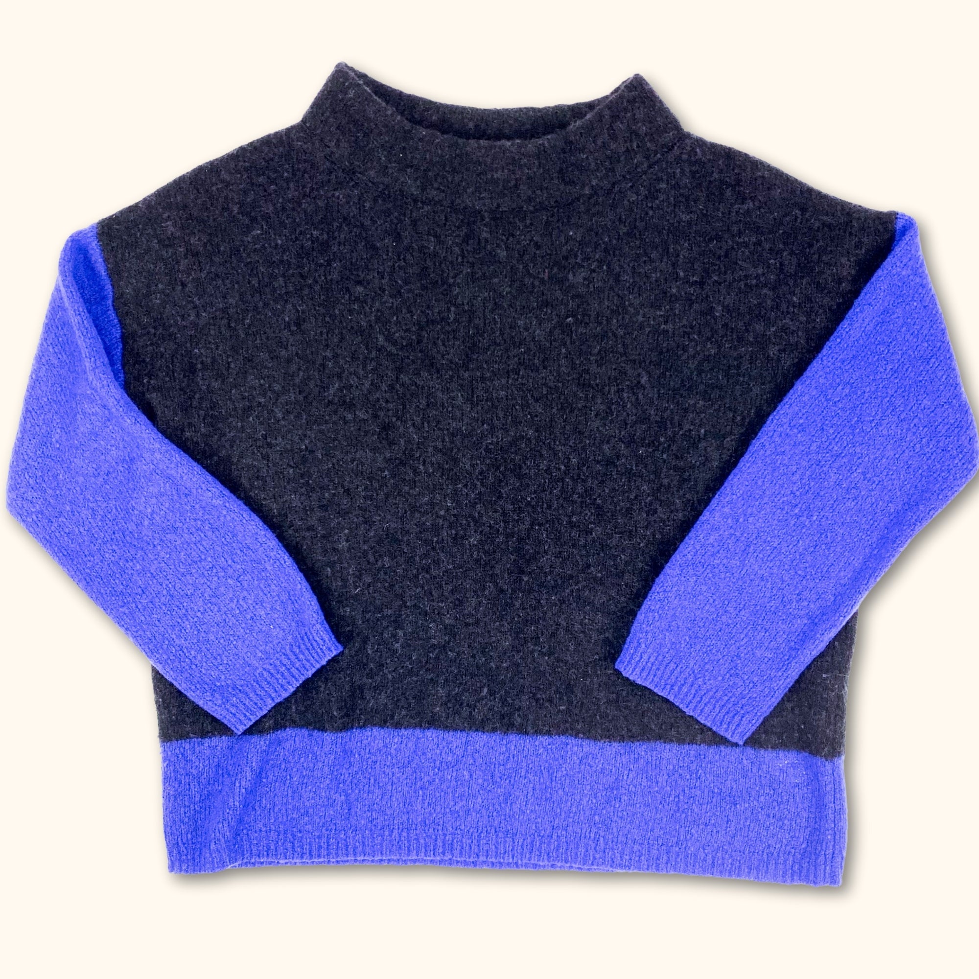 Luisa Cerano Long Sleeve Dark Grey Wool Jumper - Size 12 - - Jumpers