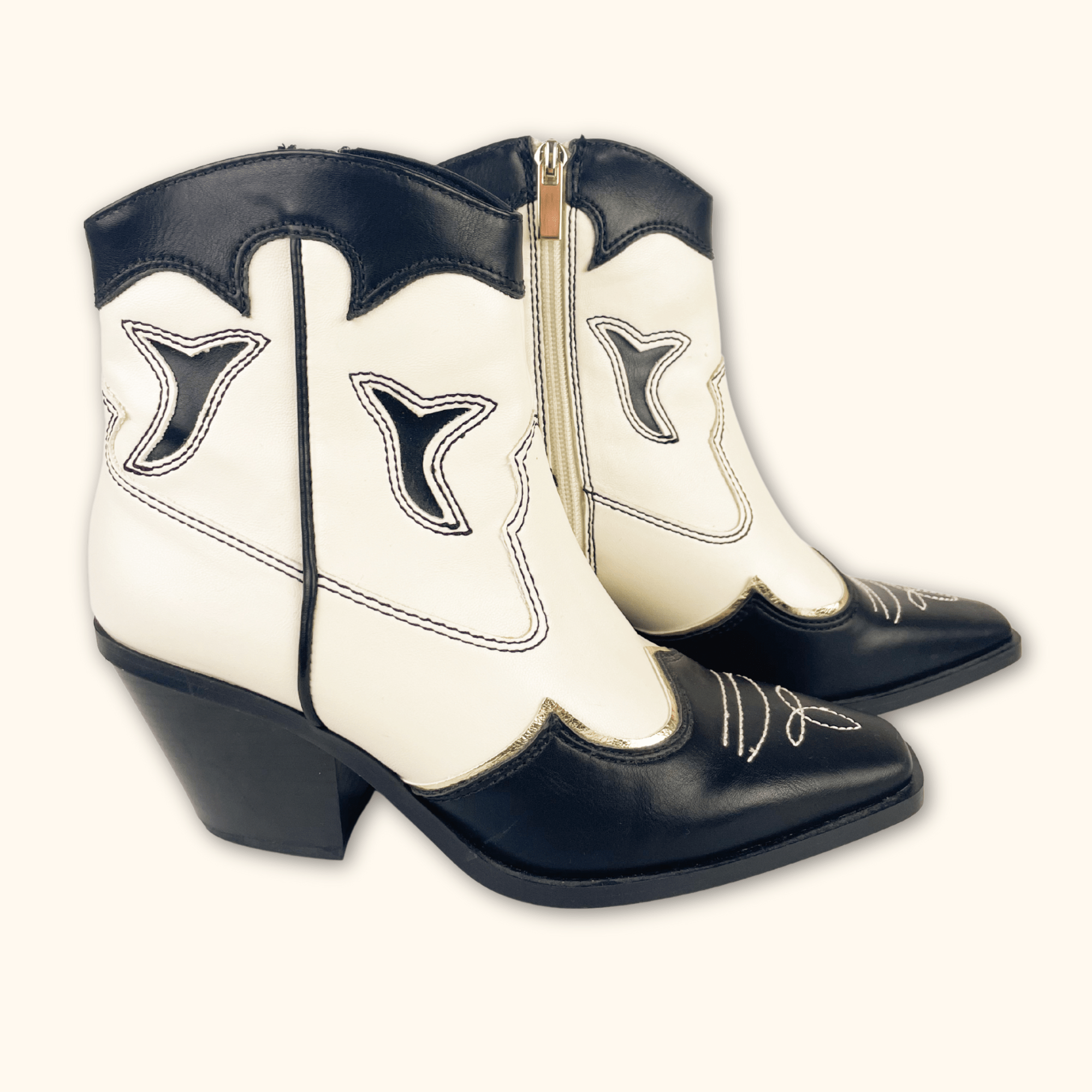 Stradivarius Cowboy Ankle Boots - Size 4 Stradivarius