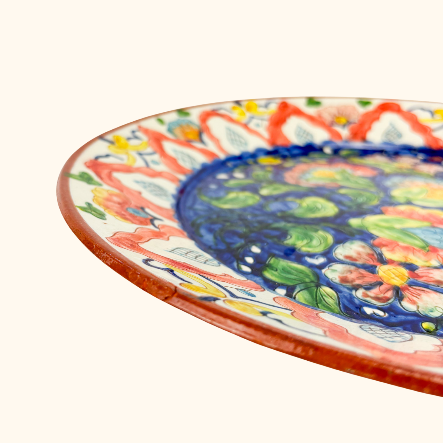 Olaria Terracotta Clay Large Serving Platter Sunshine Thrift