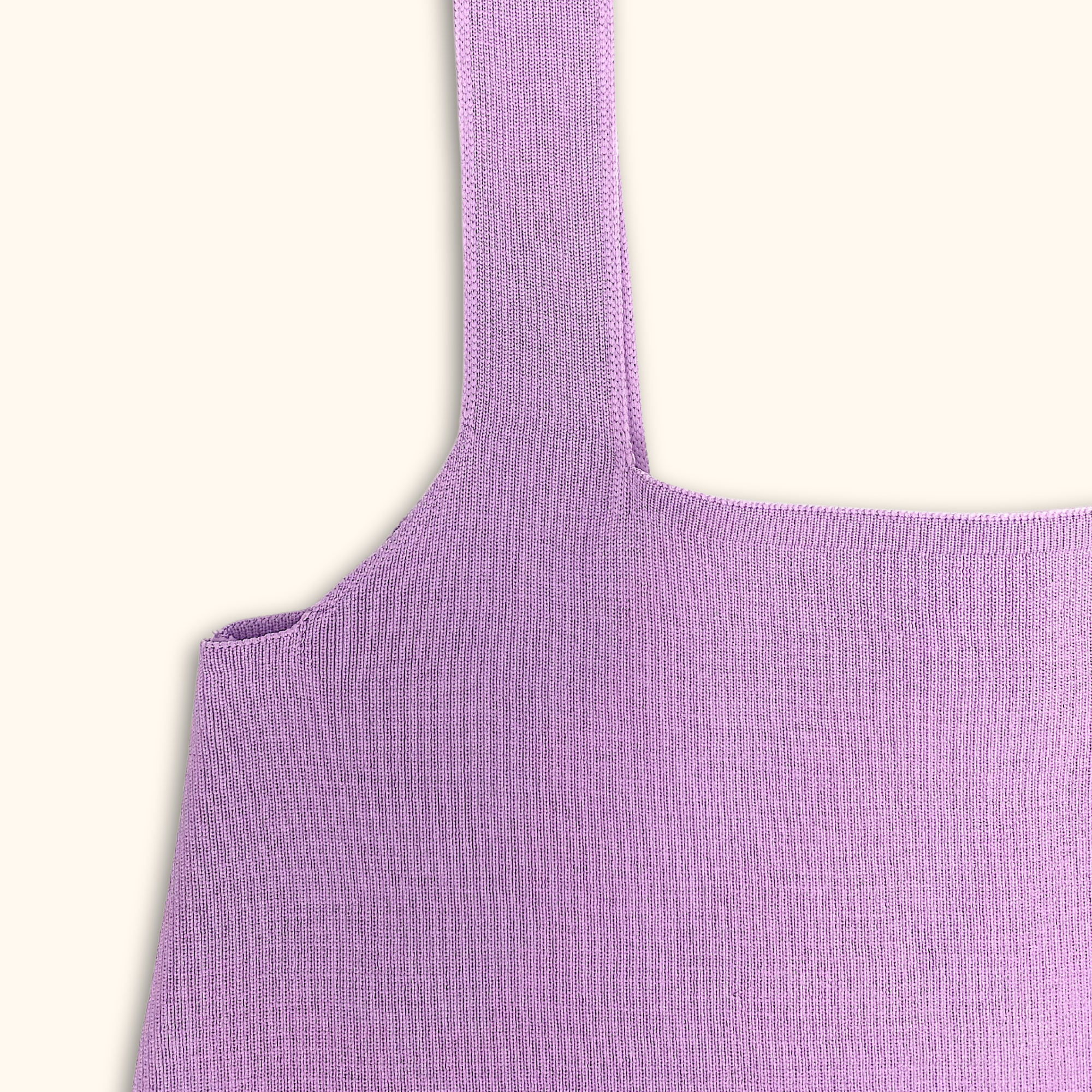 Zara Lilac Ribbed Square Neck Bodycon Dress - Size XS -  - Dresses