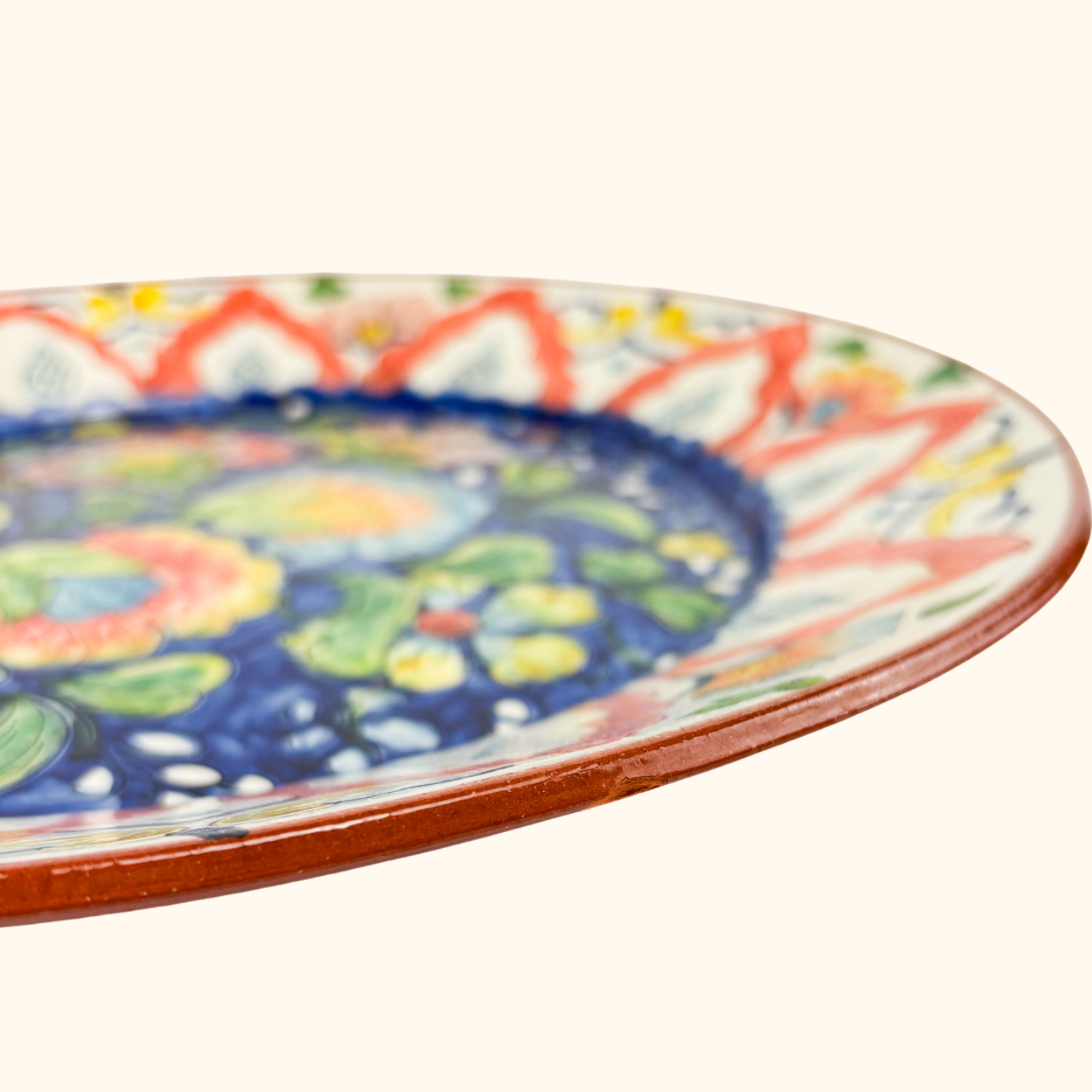 Olaria Terracotta Clay Large Serving Platter Sunshine Thrift