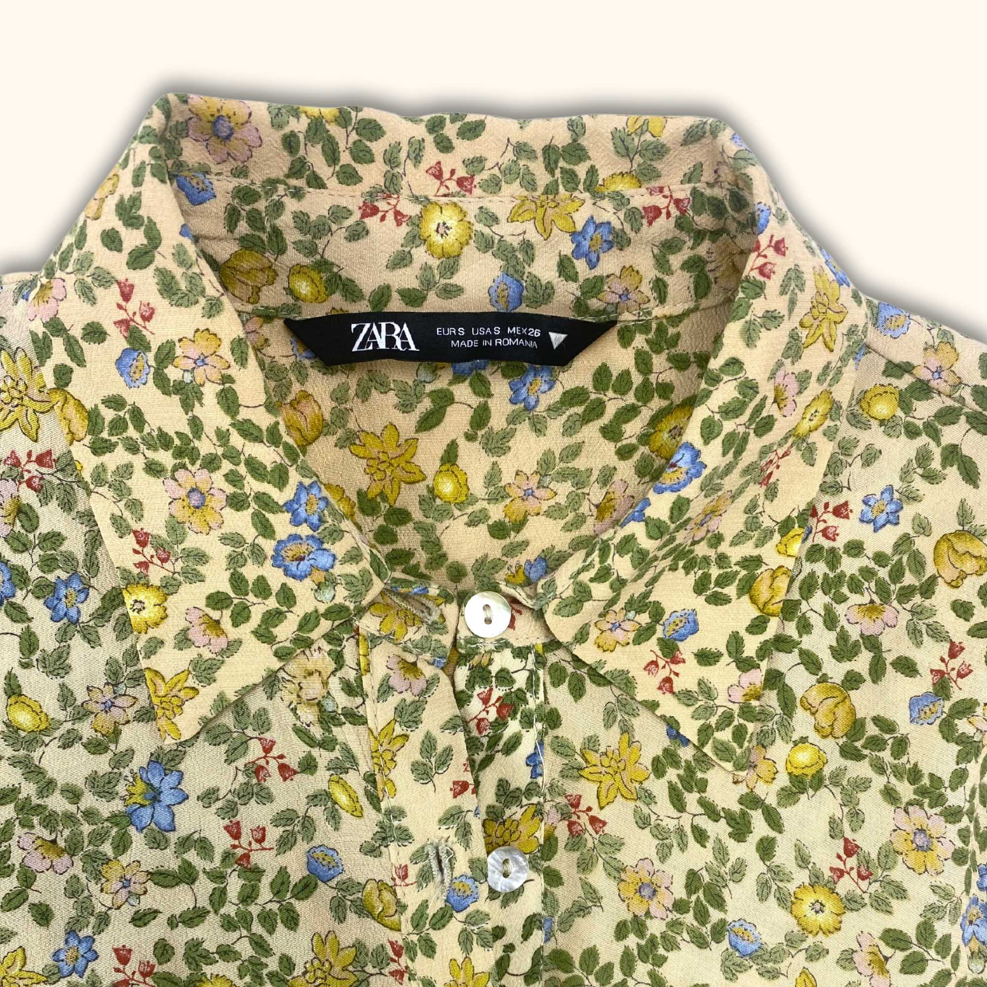 Zara Midi Floral Shirt Dress - Size Small - - Dresses