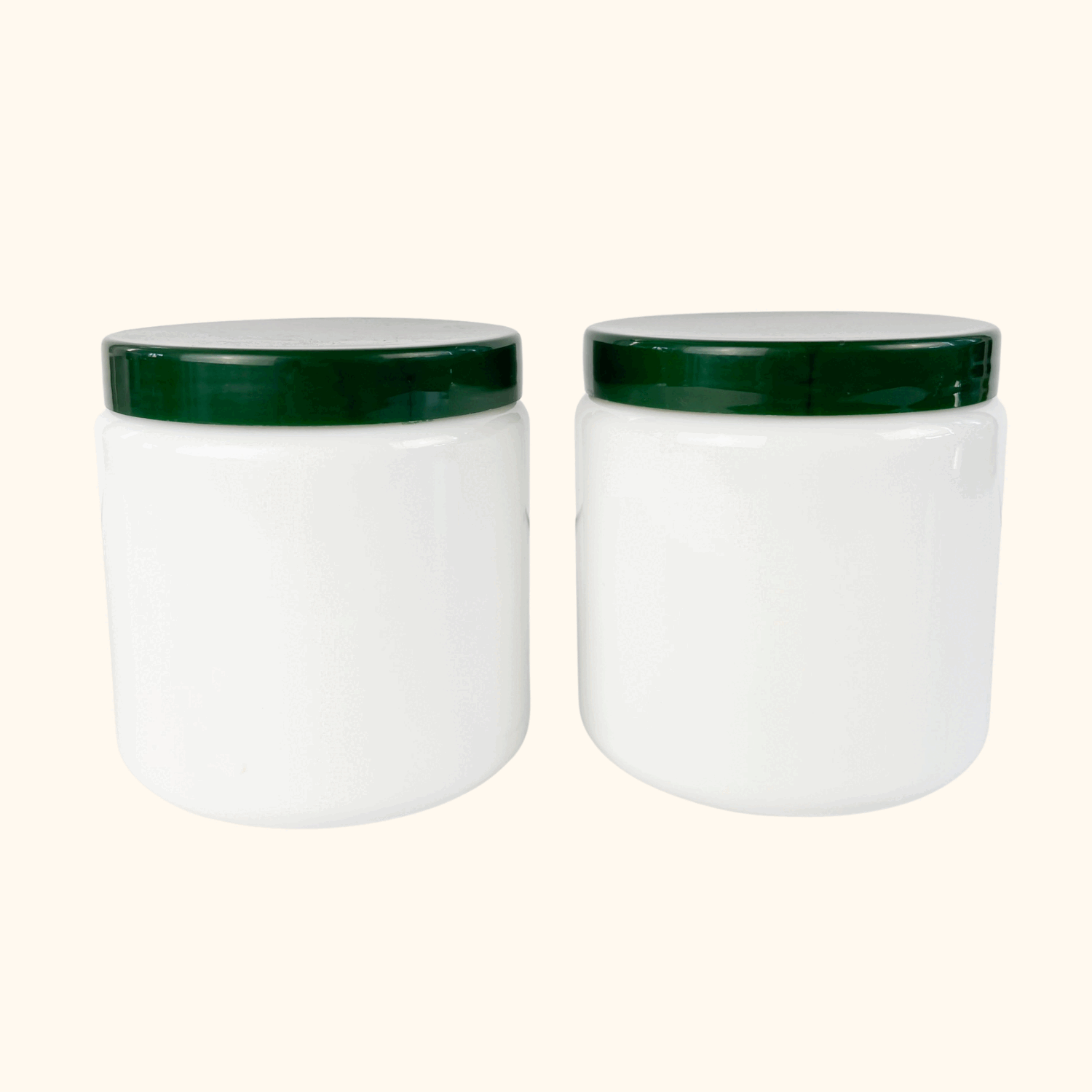 Vintage 1980s CLP Milk Glass Tea Sugar Jars Sunshine Thrift