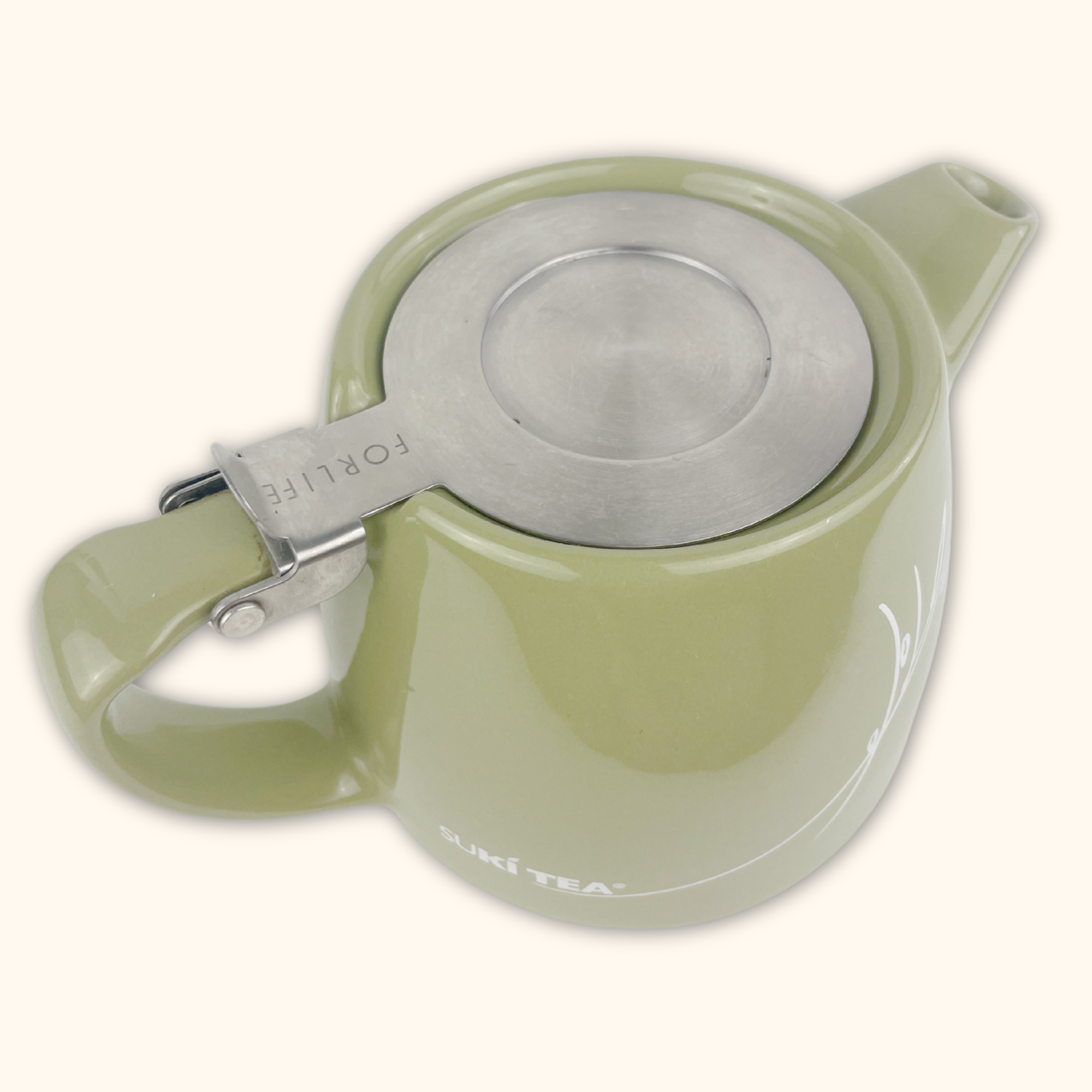 Sage Green For Life Suki Ceramic Tea Pot - - Kitchenware