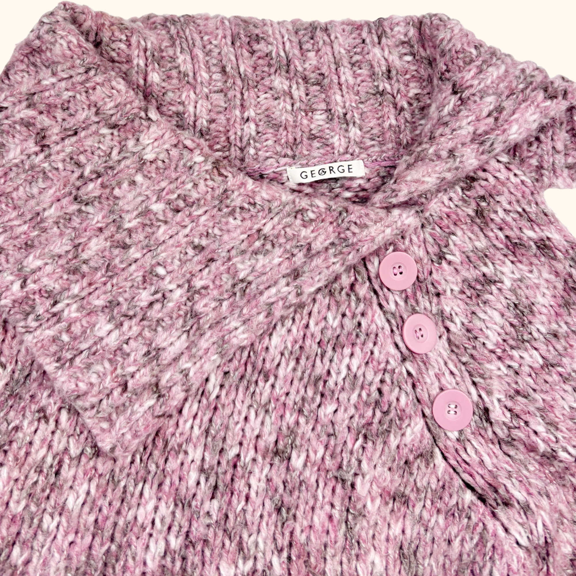 George Chunky Pink Purple Jumper - Size 22 George