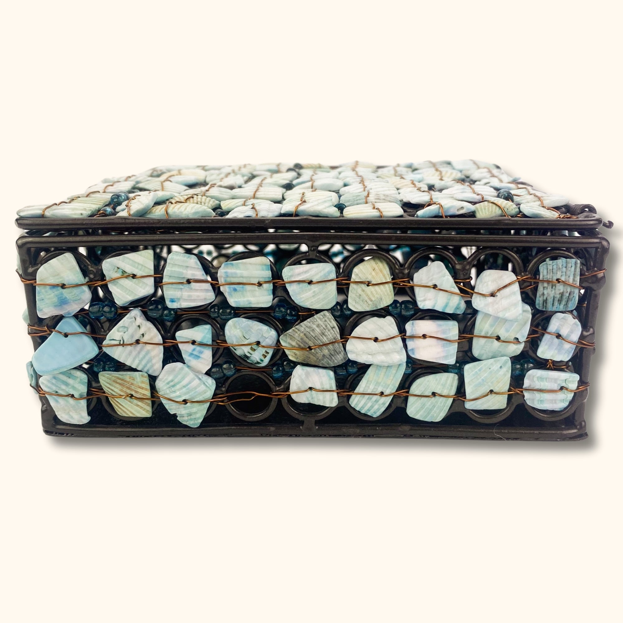 Shell Metal Trinket Jewellery Box -  - Decoration