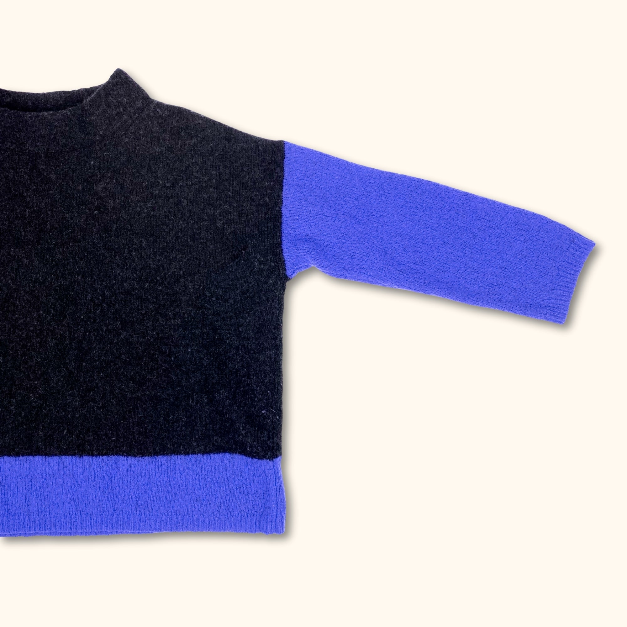 Luisa Cerano Long Sleeve Dark Grey Wool Jumper - Size 12 - - Jumpers