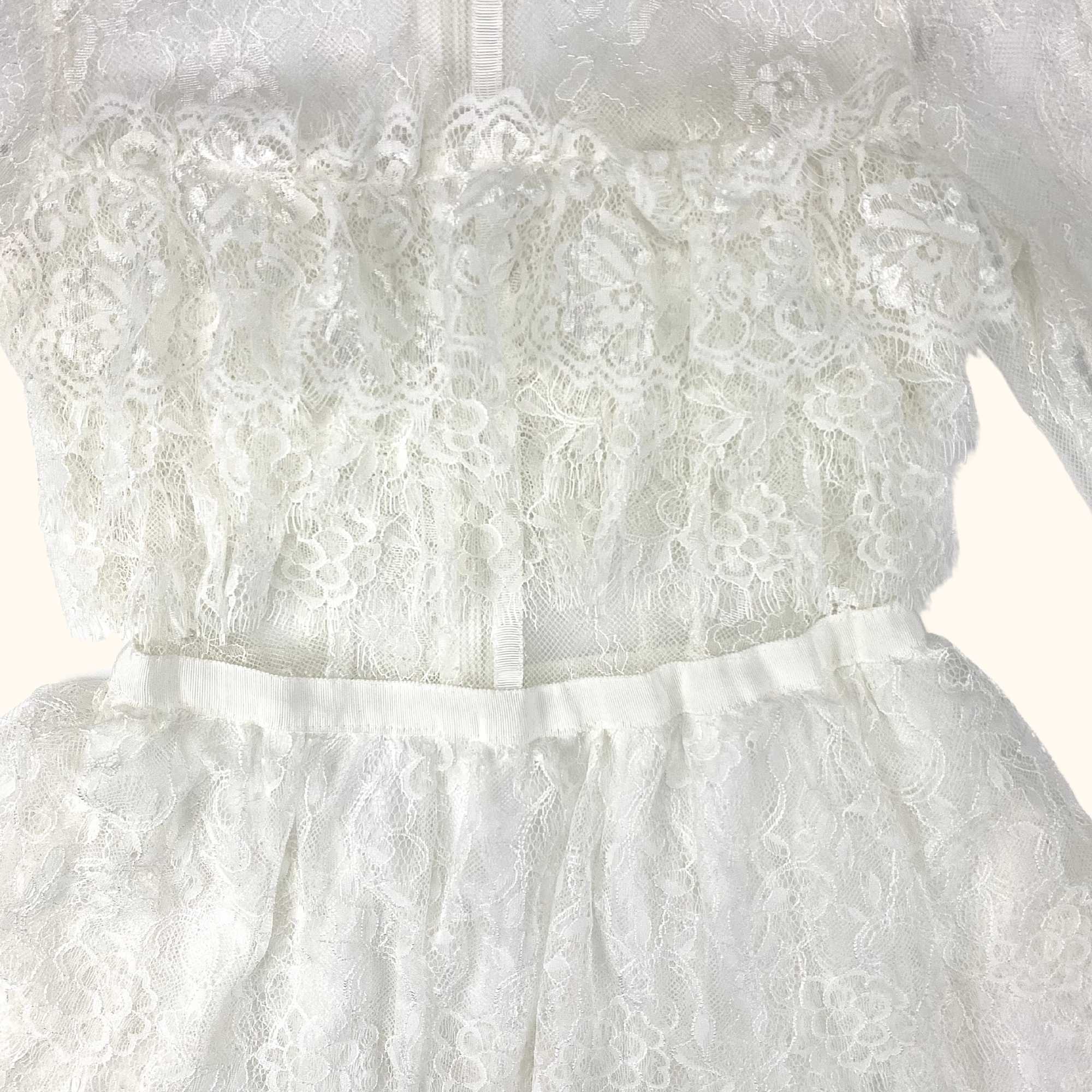 True Decadence White Mini Lace Dress - Size 6 - - Dresses