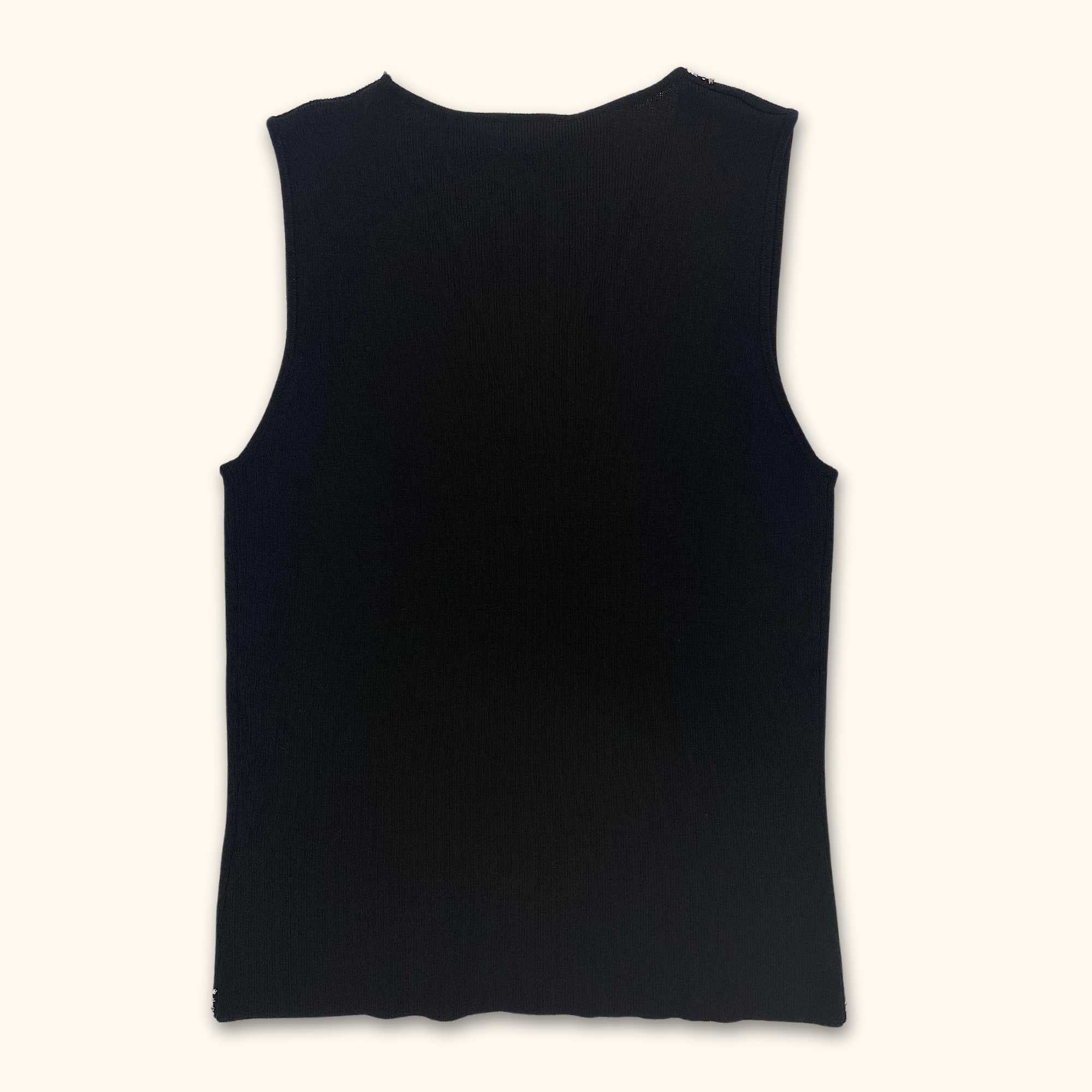 Wallis Beaded Black V-Neck Blouse - Size 10 -  - Tops