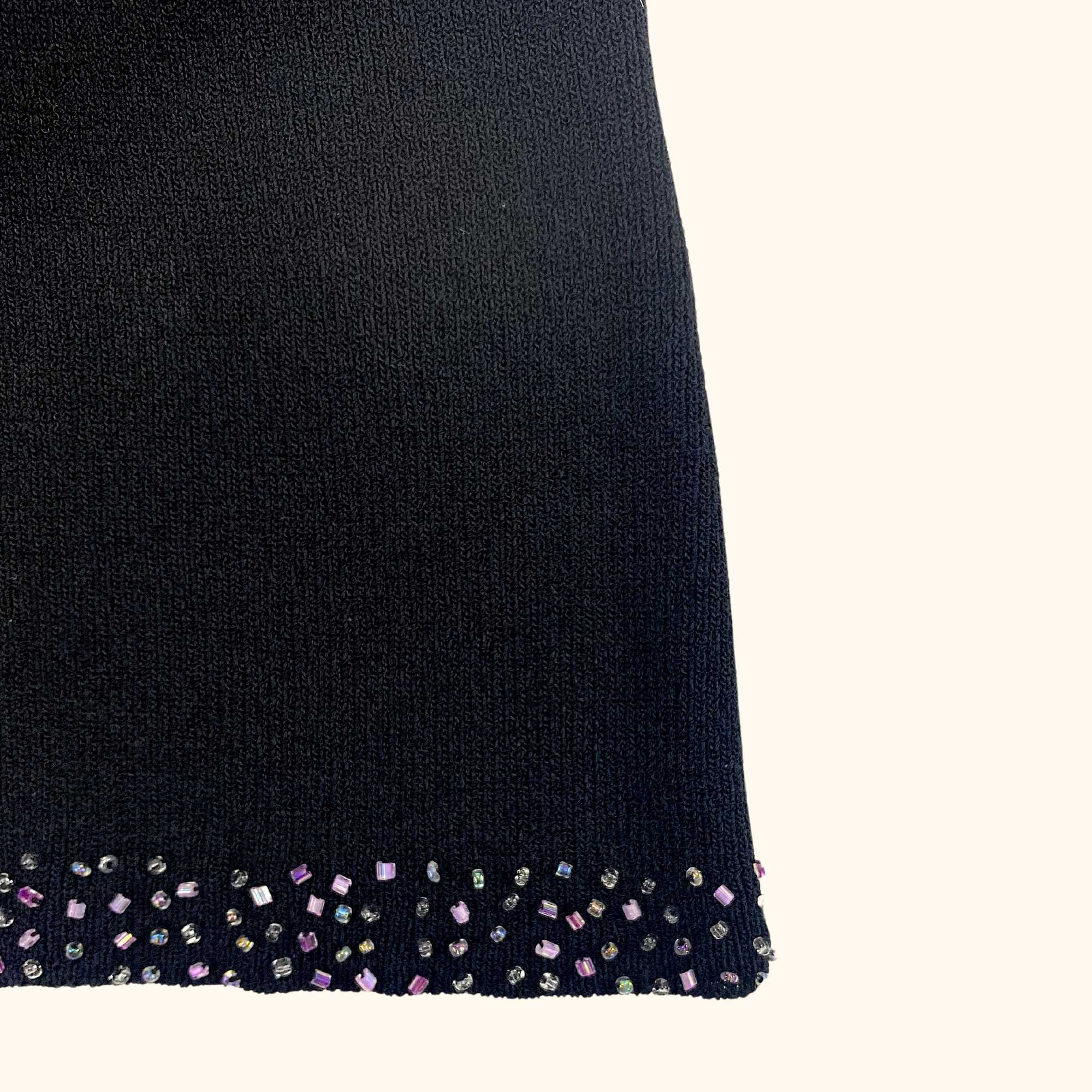 Wallis Beaded Black V-Neck Blouse - Size 10 -  - Tops