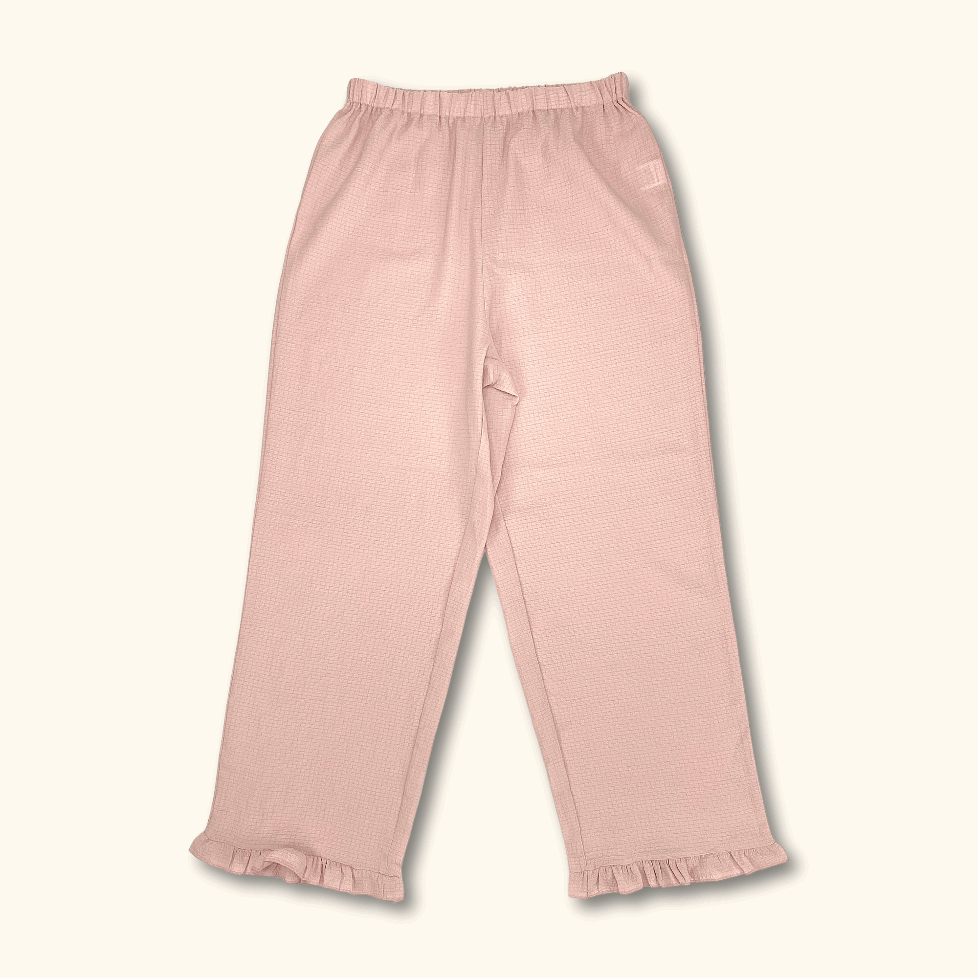 Light Pink Wide Leg Frill High Waisted Trousers - Size Large - - Jeans & Trousers