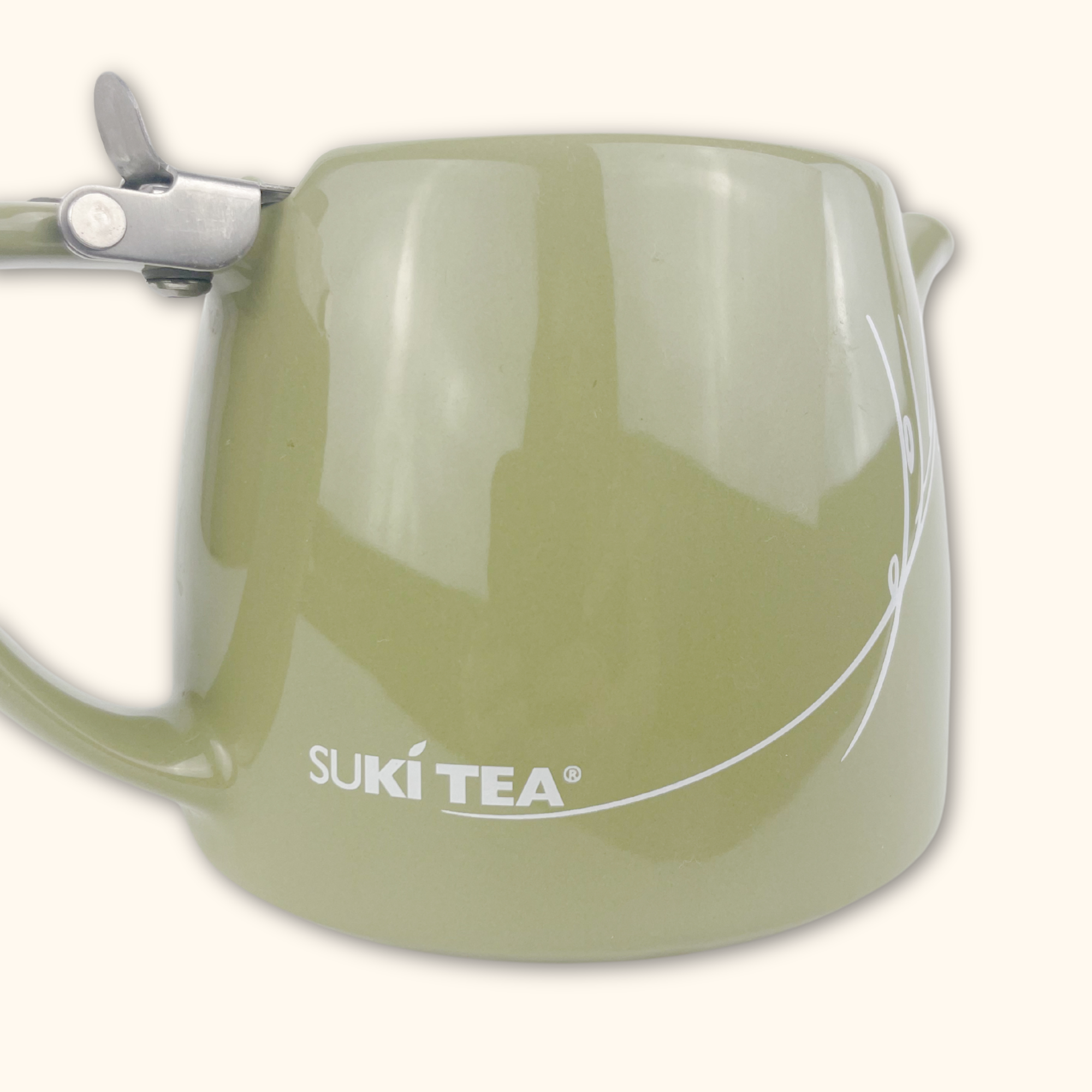 Sage Green For Life Suki Ceramic Tea Pot - - Kitchenware