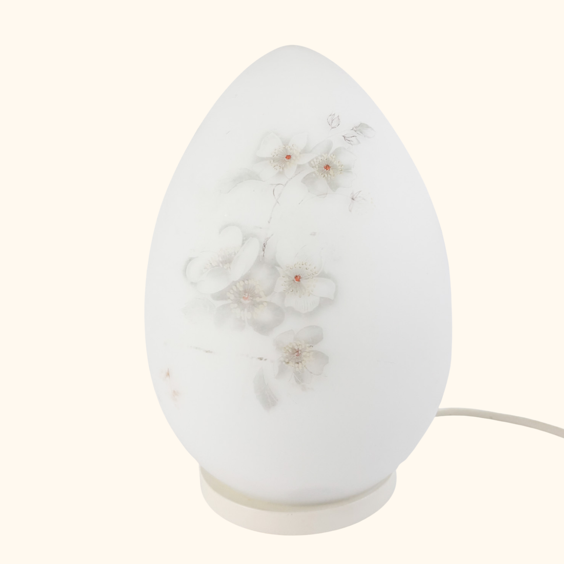 Vintage 1960s Swedish Egg Lamp Rosdala Glassworks