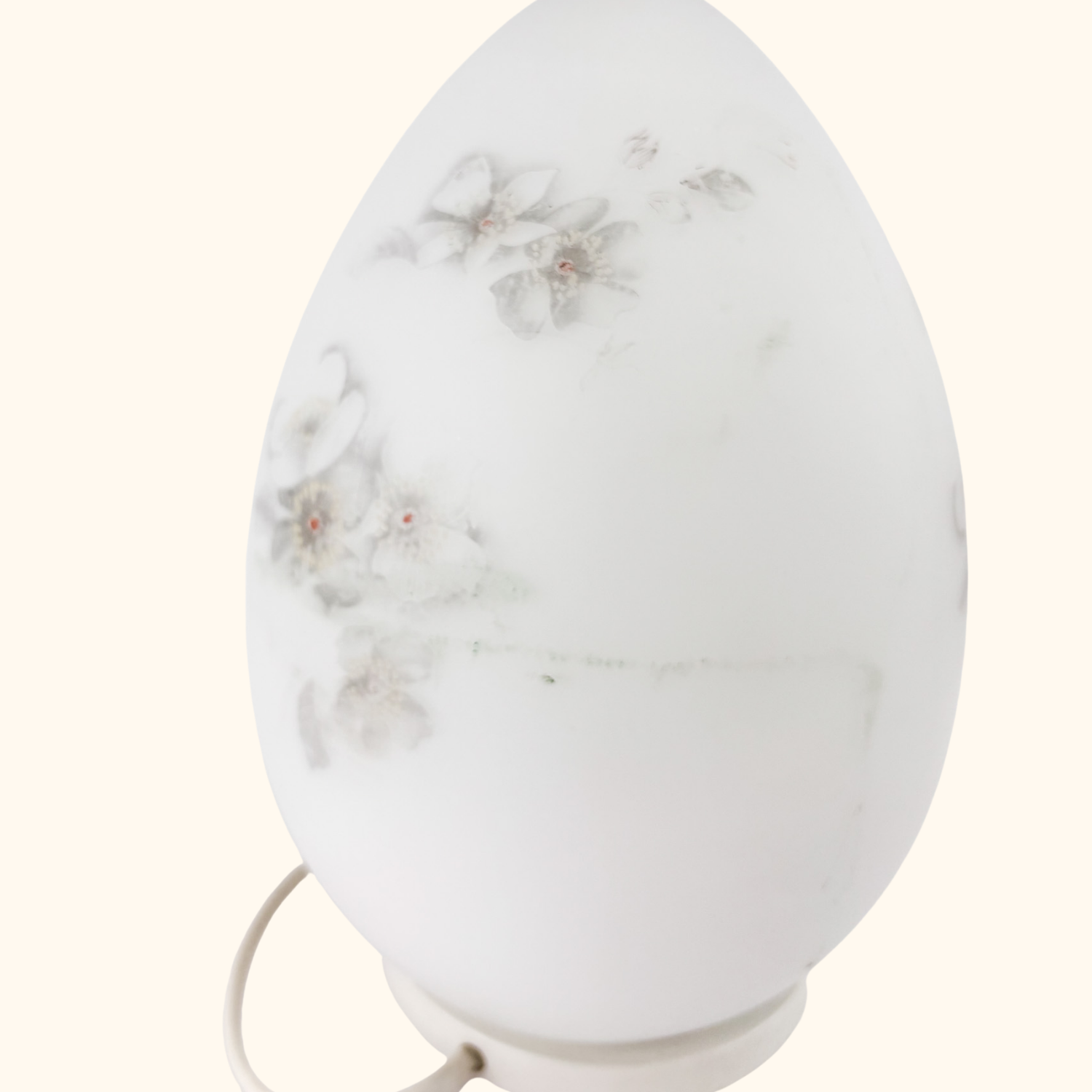 Vintage 1960s Swedish Egg Lamp Rosdala Glassworks
