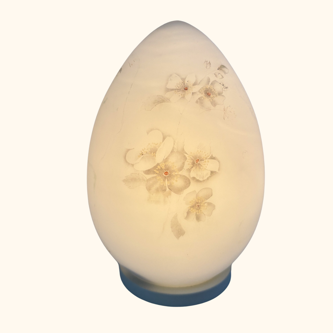 Vintage 1960s Swedish Egg Lamp Rosdala Glassworks