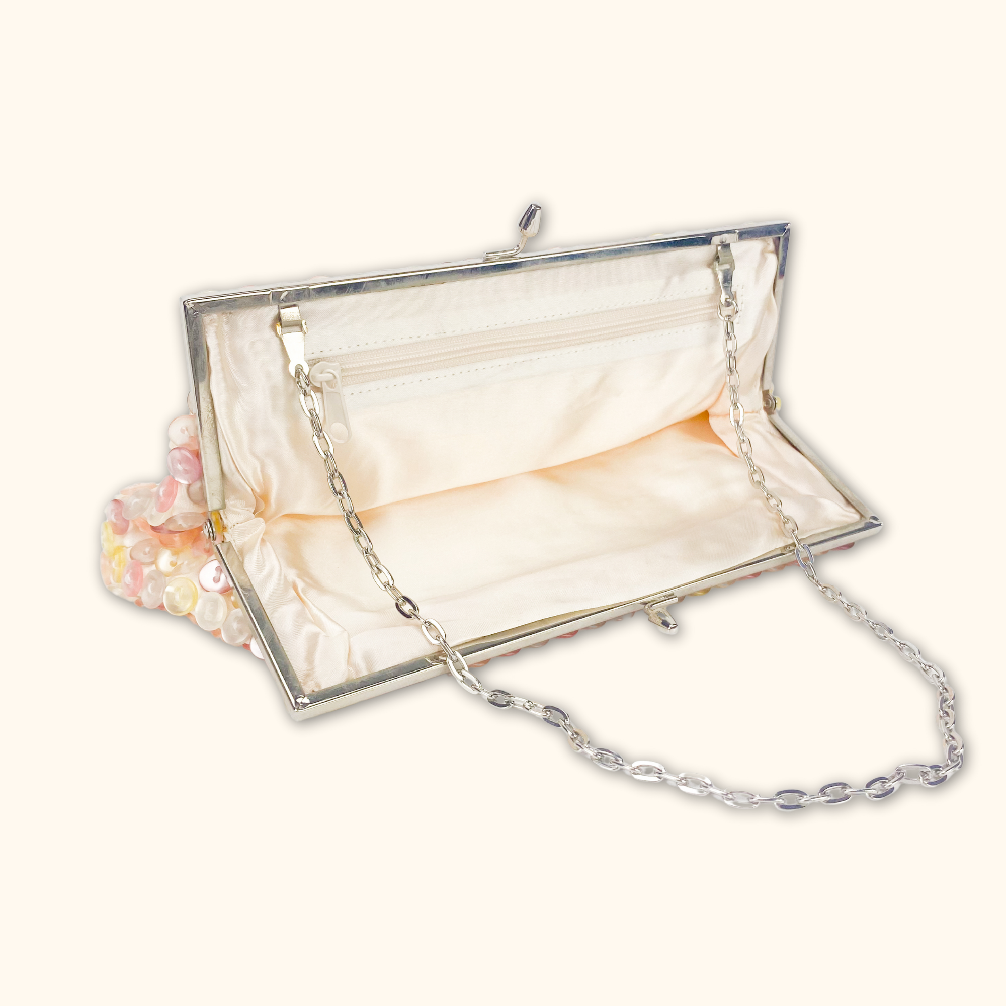 Handmade Pink Button Shoulder Bag -  - Bags