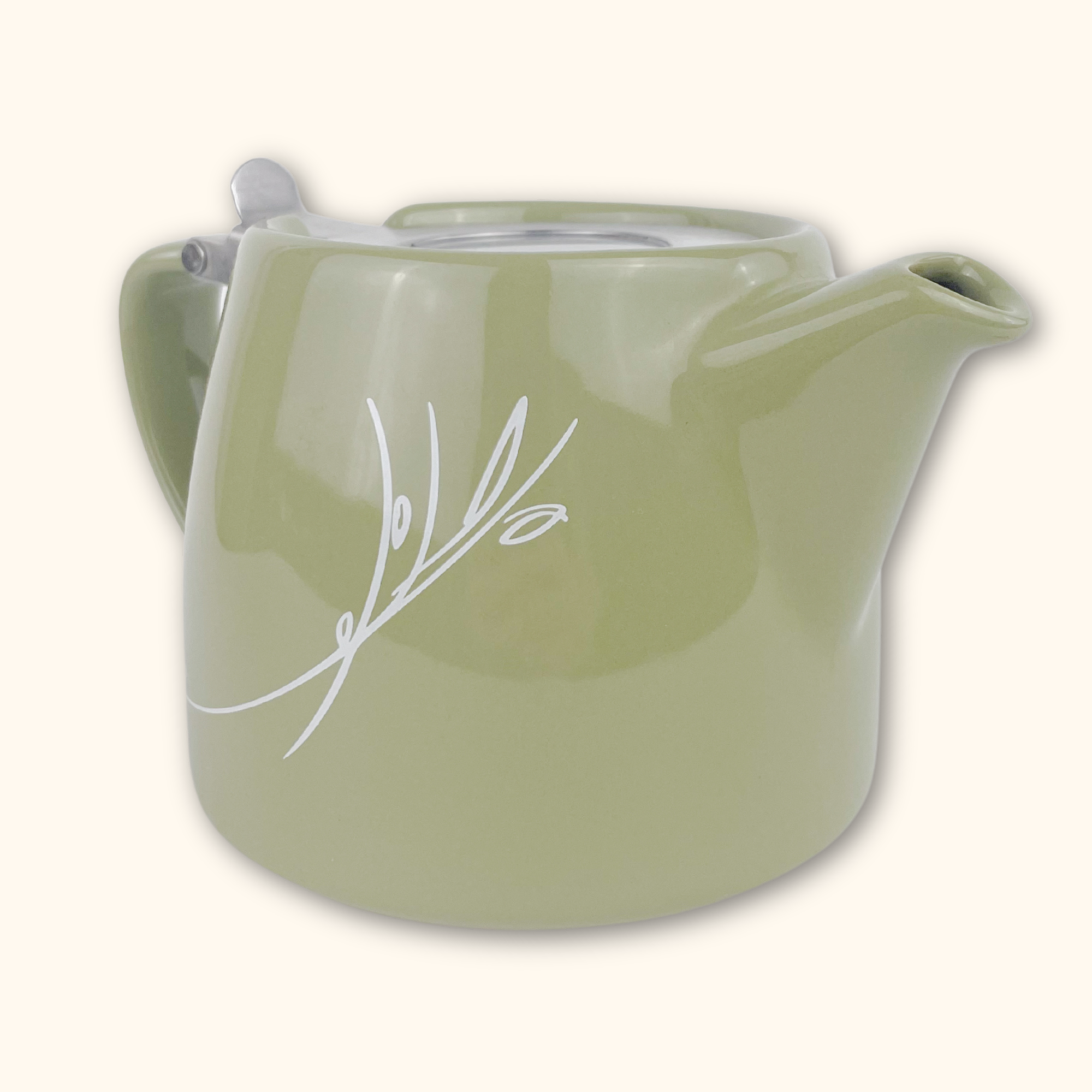 Sage Green For Life Suki Ceramic Tea Pot - - Kitchenware