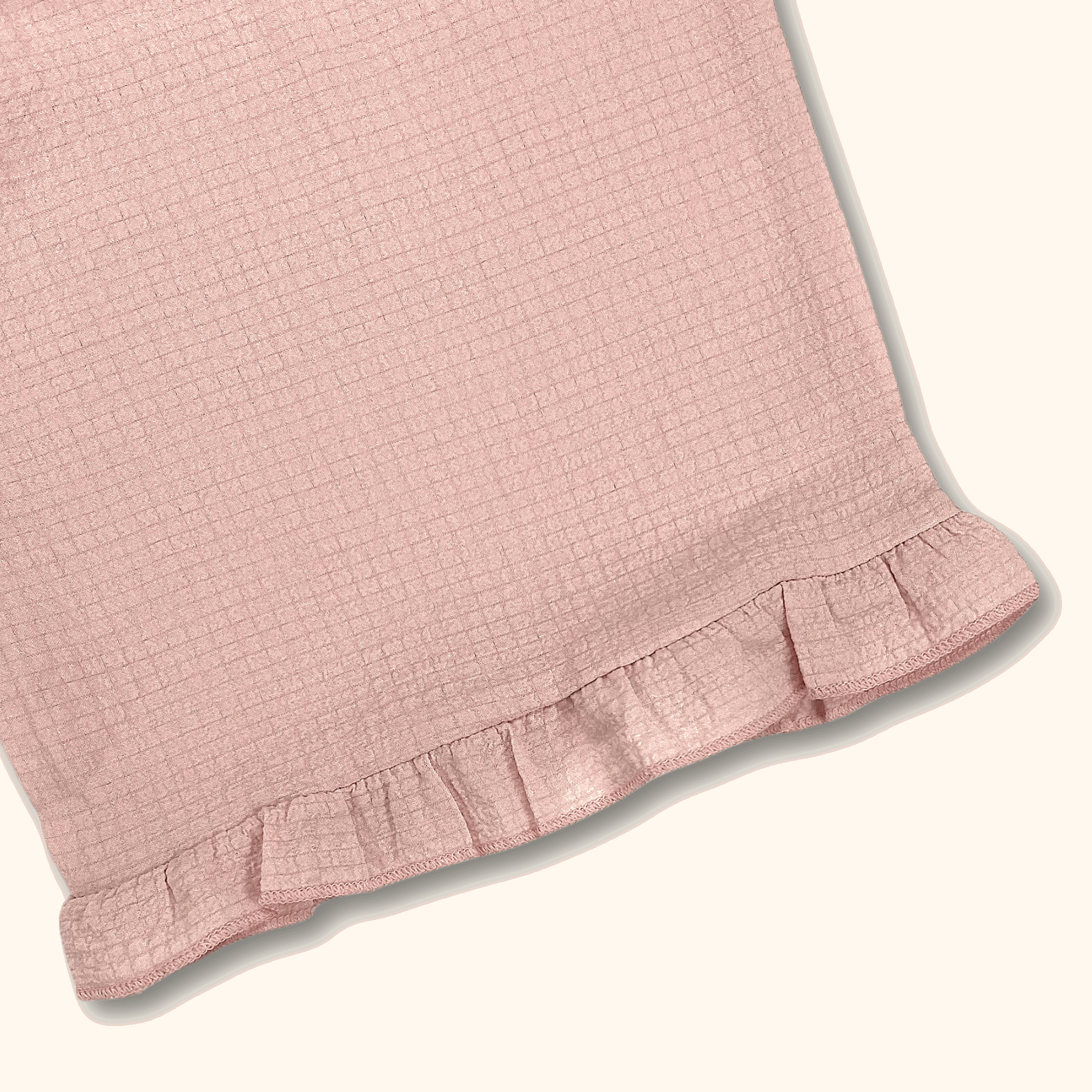 Light Pink Wide Leg Frill High Waisted Trousers - Size Large - - Jeans & Trousers