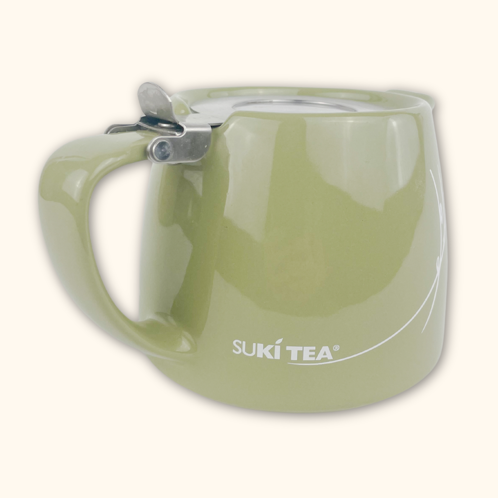Sage Green For Life Suki Ceramic Tea Pot - - Kitchenware