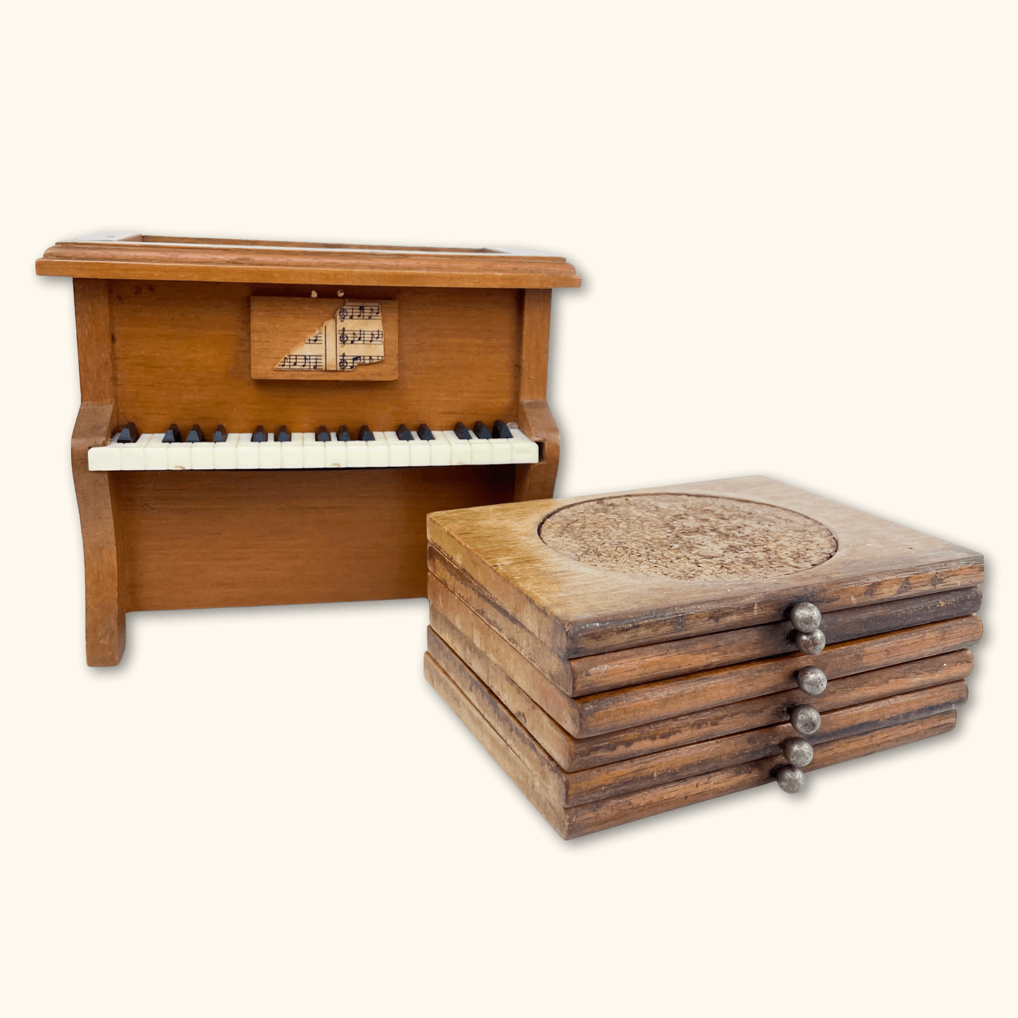 Wooden Piano Coaster Set - - Mats & coasters