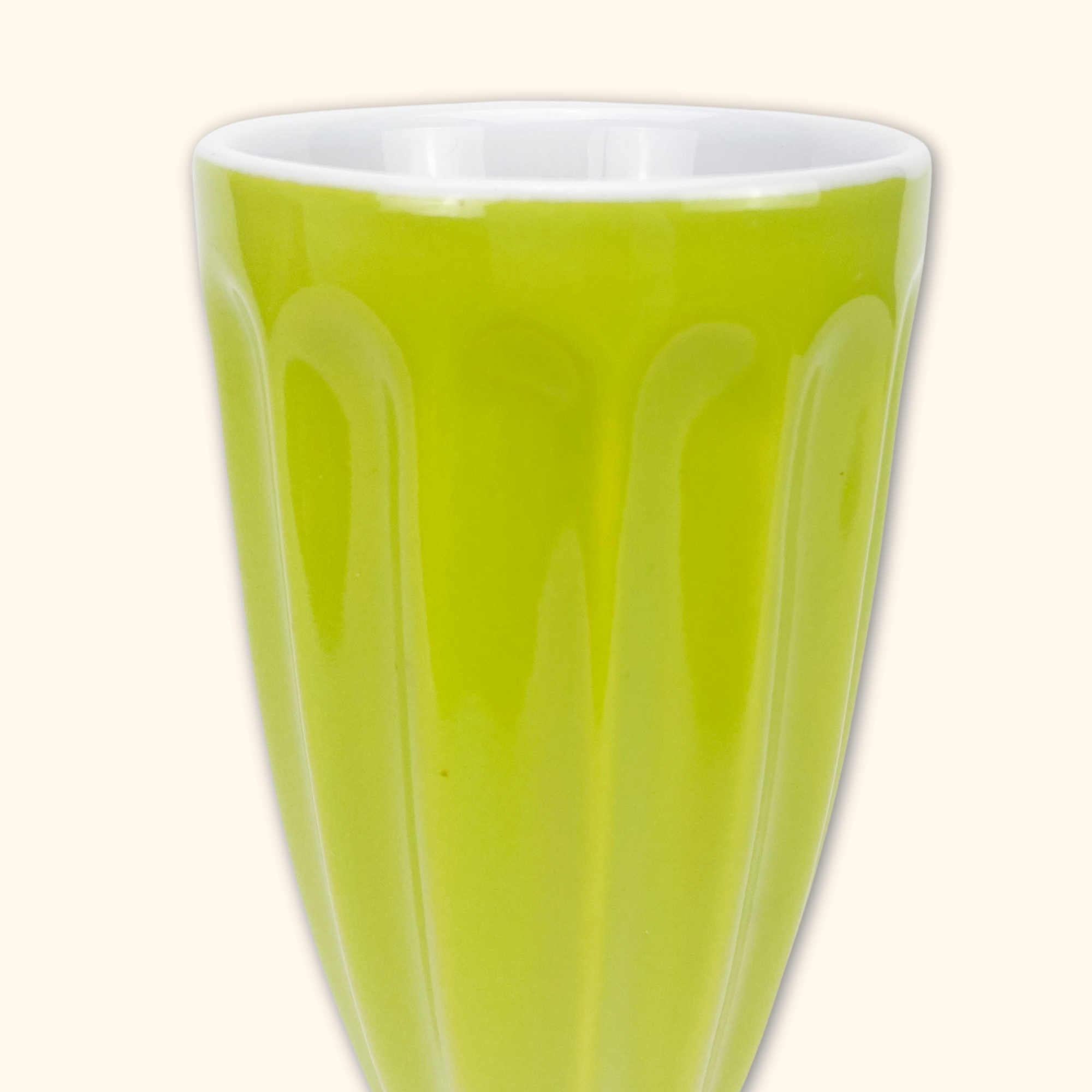 Lime Green Retro Milkshake Glass - - Vases