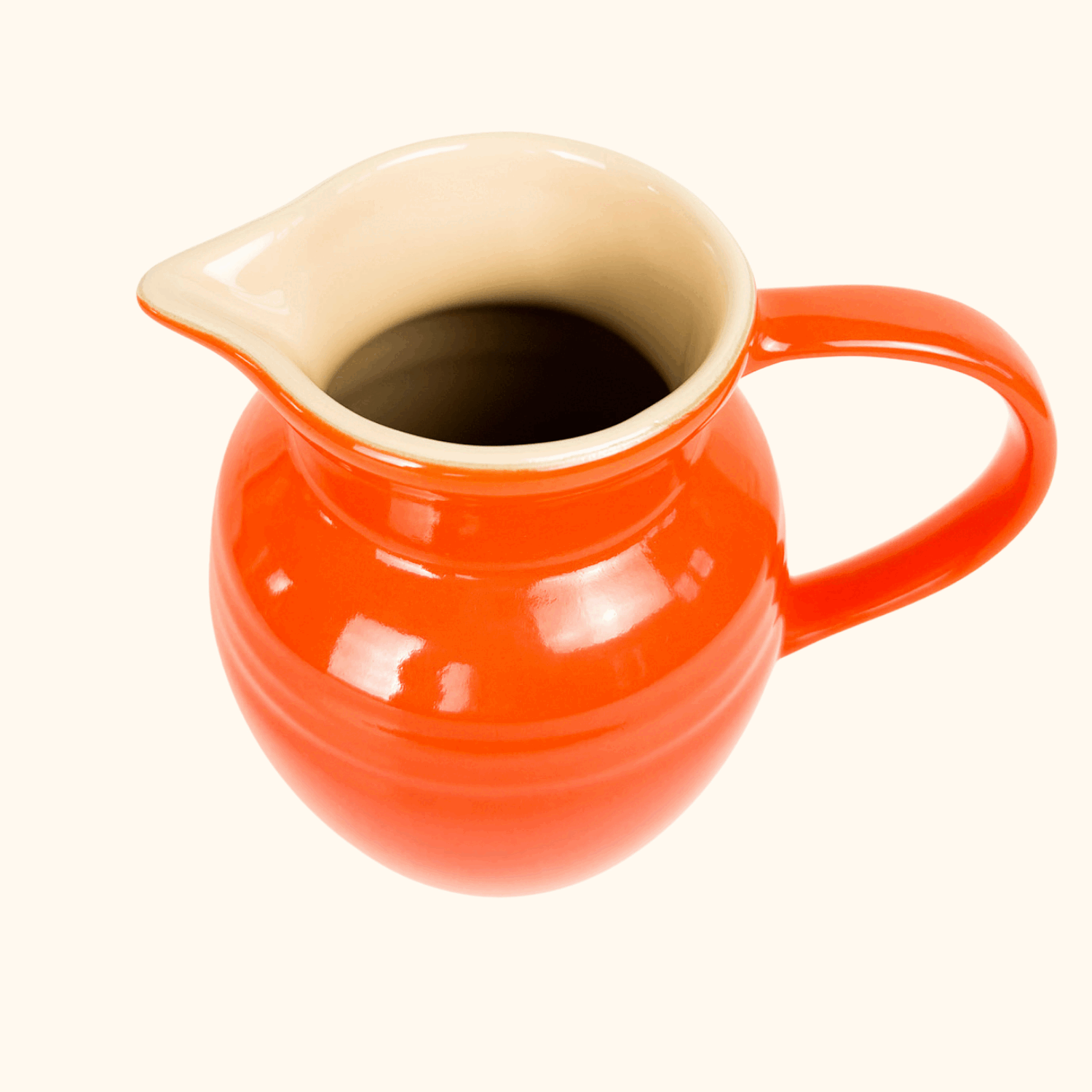 Le Creuset Volcanic Orange Stoneware Breakfast Jug 700ml - - Kitchenware