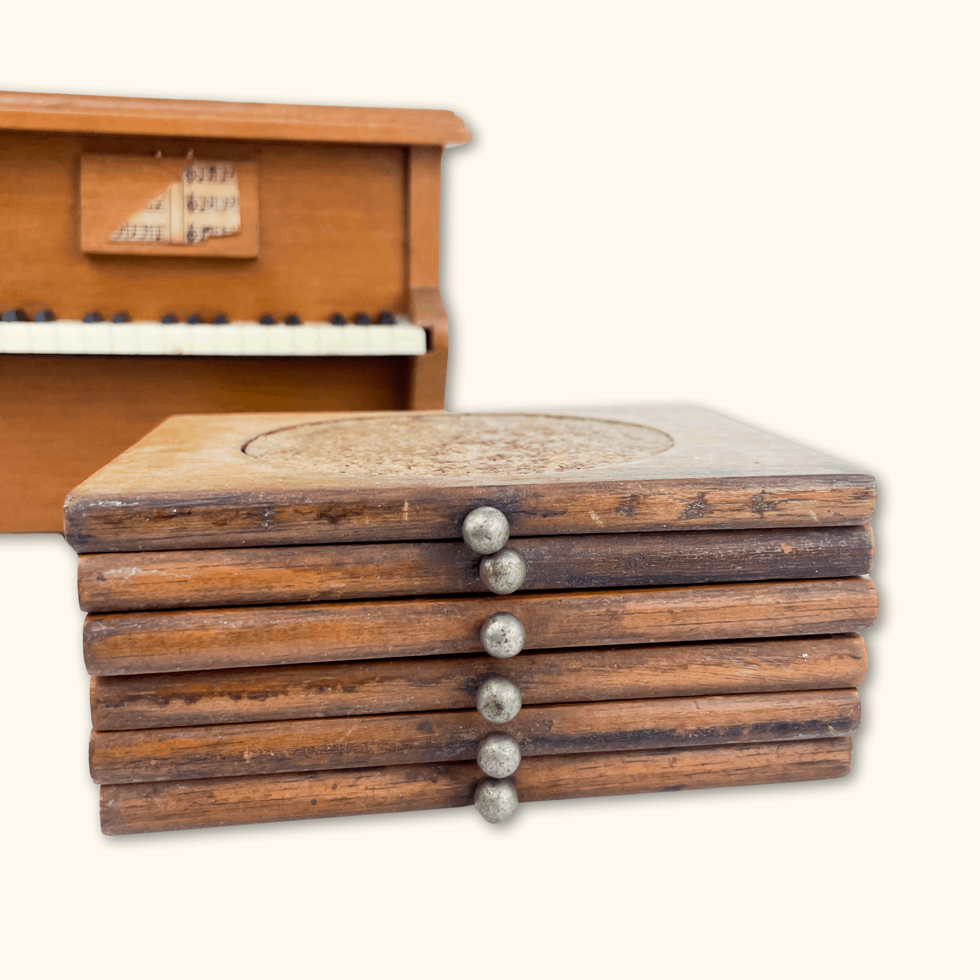 Wooden Piano Coaster Set - - Mats & coasters