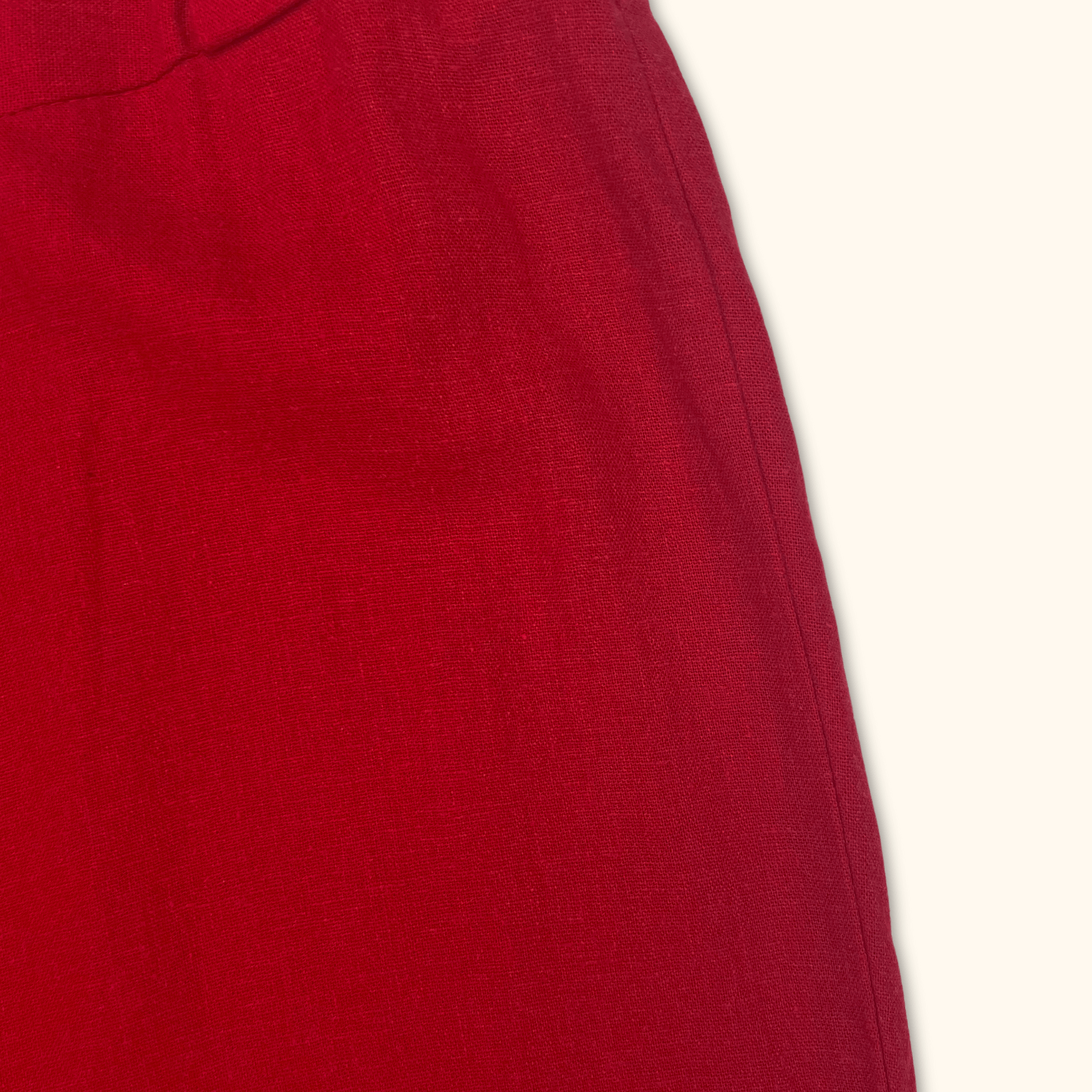 New Look Red Linen Blend Culottes - Size 12 New Look